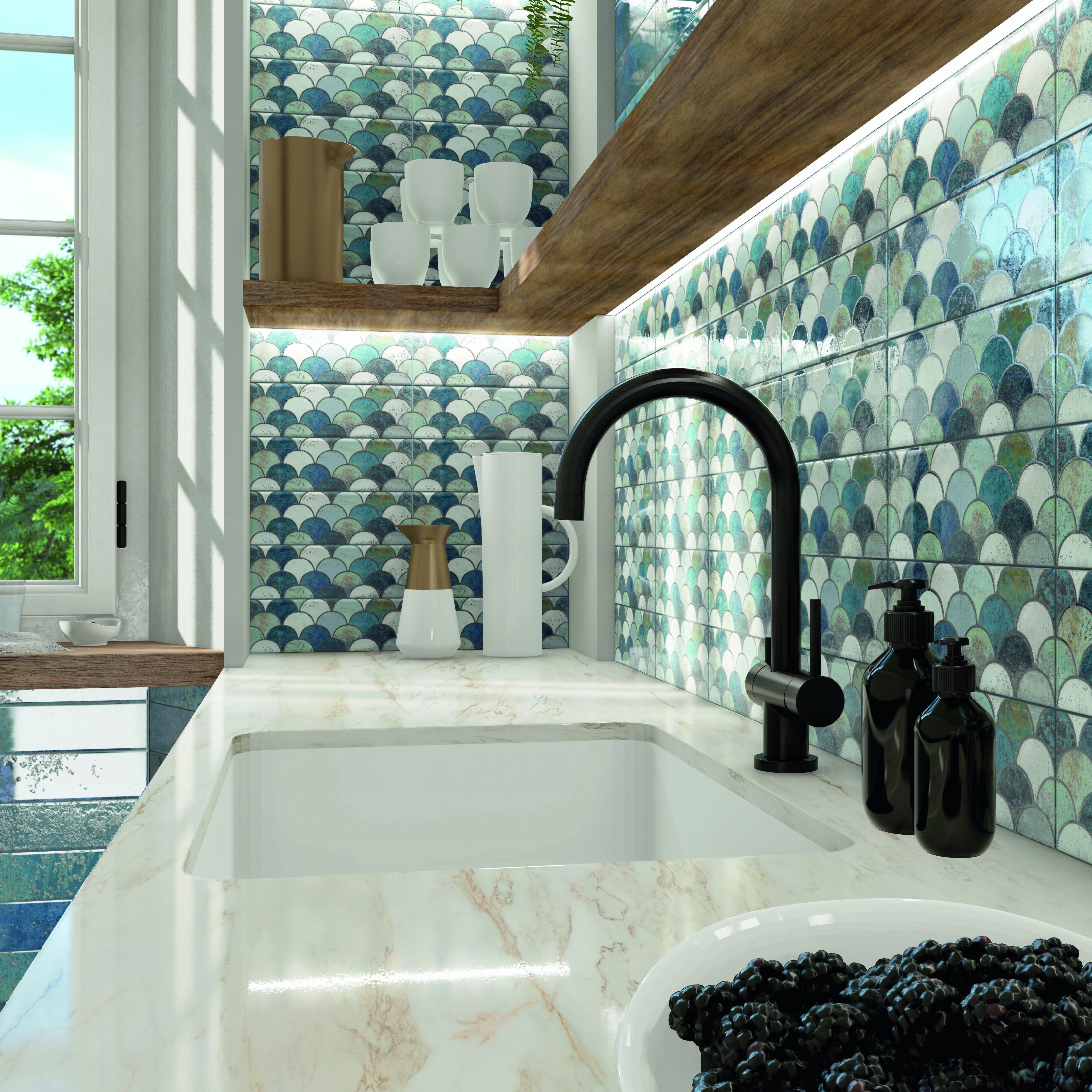 Изображение товара Керамическая настенная плитка Mainzu Bellagio Rev.Escama blu 10x30см Испания Изображение товара Керамическая настенная плитка Mainzu Bellagio Rev.Escama blu 10x30см Испания