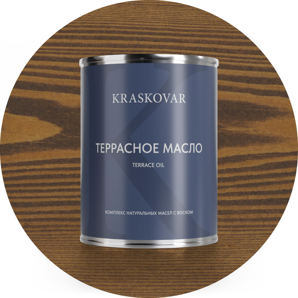 Изображение товара Масло террасное Kraskovar цвет орех 0.75л