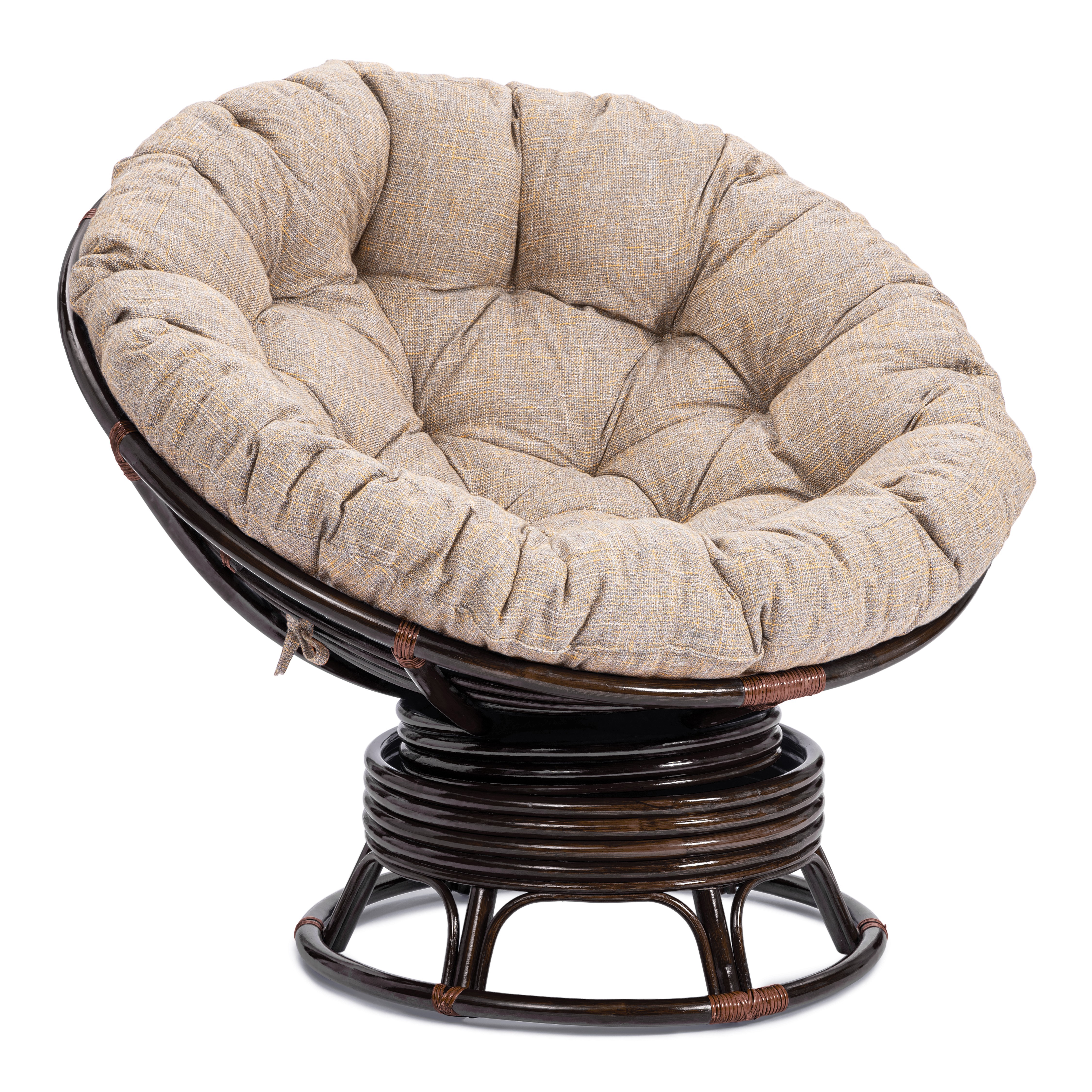 Изображение товара Садовое кресло-качалка Tetchair из ротанга с подушкой для уютного отдыха Изображение товара Садовое кресло-качалка Tetchair из ротанга с подушкой для уютного отдыха