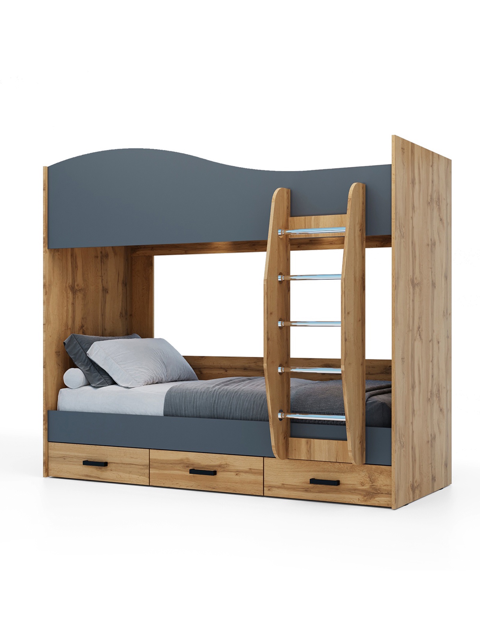 Изображение товара Кровать двухъярусная Клик мебель Polini kids Fun 203x170x109 см ЛДСП цвет коричневый Изображение товара Кровать двухъярусная Клик мебель Polini kids Fun 203x170x109 см ЛДСП цвет коричневый