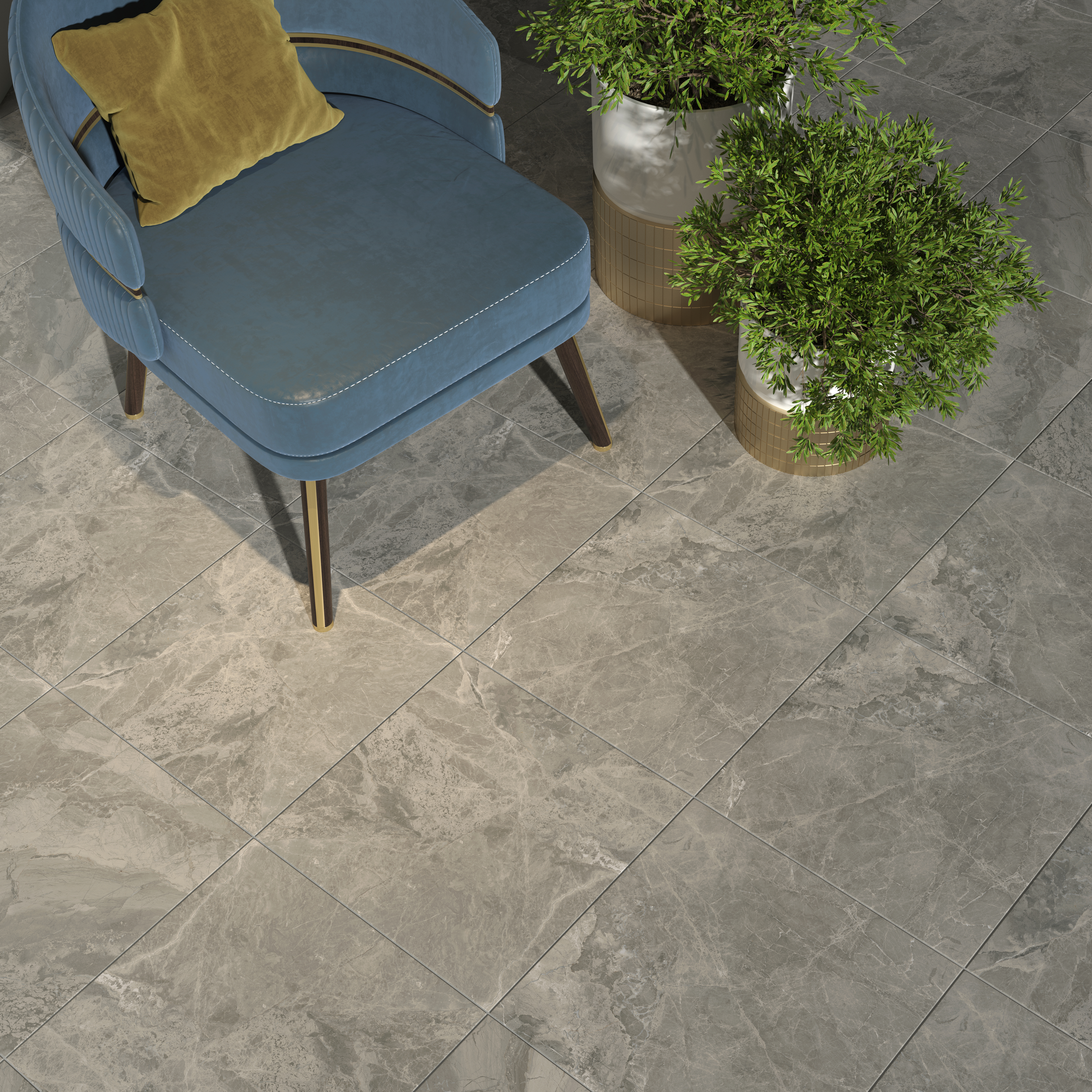 Изображение товара Глазурованный керамогранит Kerama Marazzi Бари SG171400N 40.2x40.2x0.8 см 1.62 м² матовый цвет серый