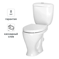 Изображение товара Унитаз-компакт Santeri Мираж косой выпуск одинарный слив Изображение товара Унитаз-компакт Santeri Мираж косой выпуск одинарный слив