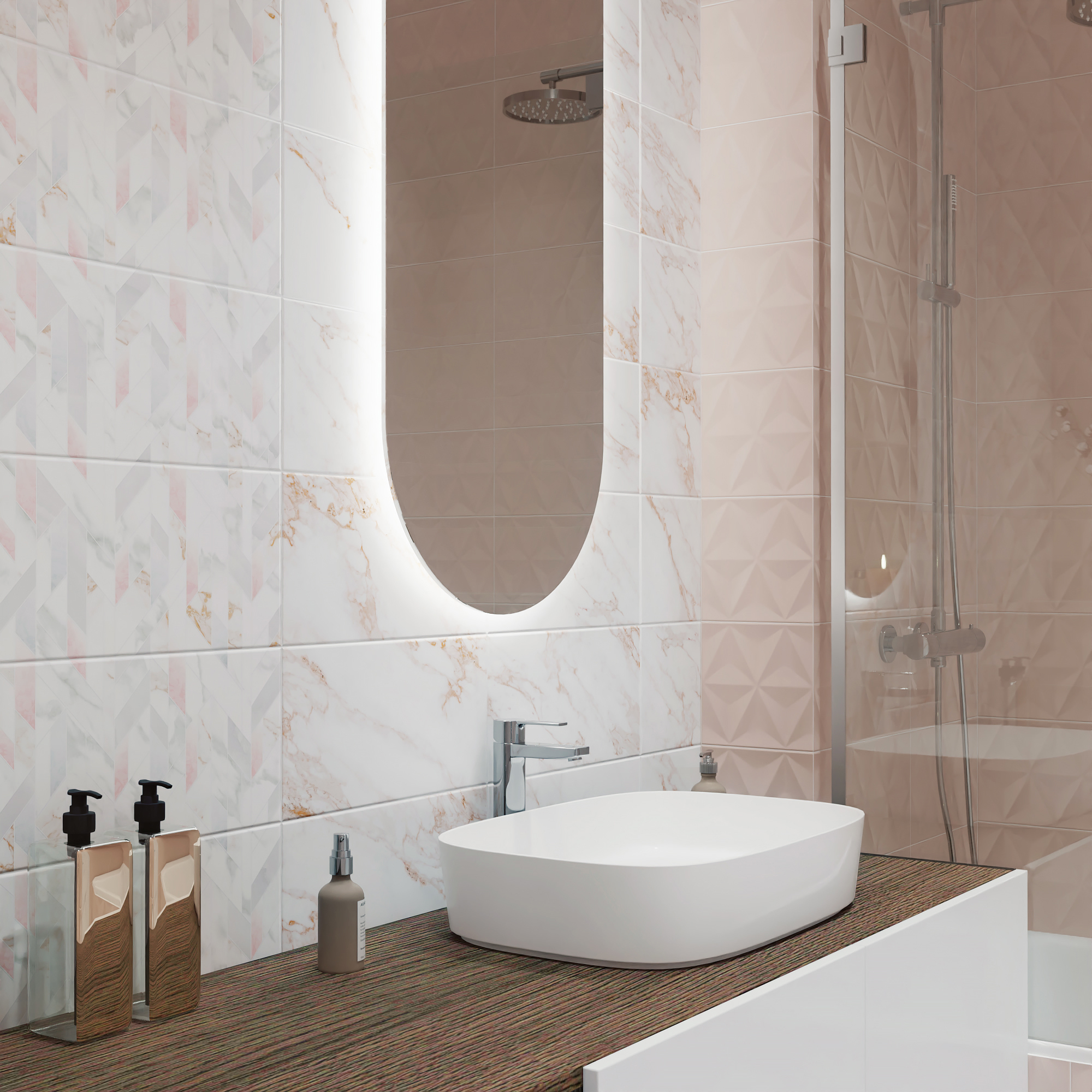Изображение товара Плитка настенная KREAFORTA Mersey Calacatta 20x40 см 1.2 м² матовый цвет бежевый