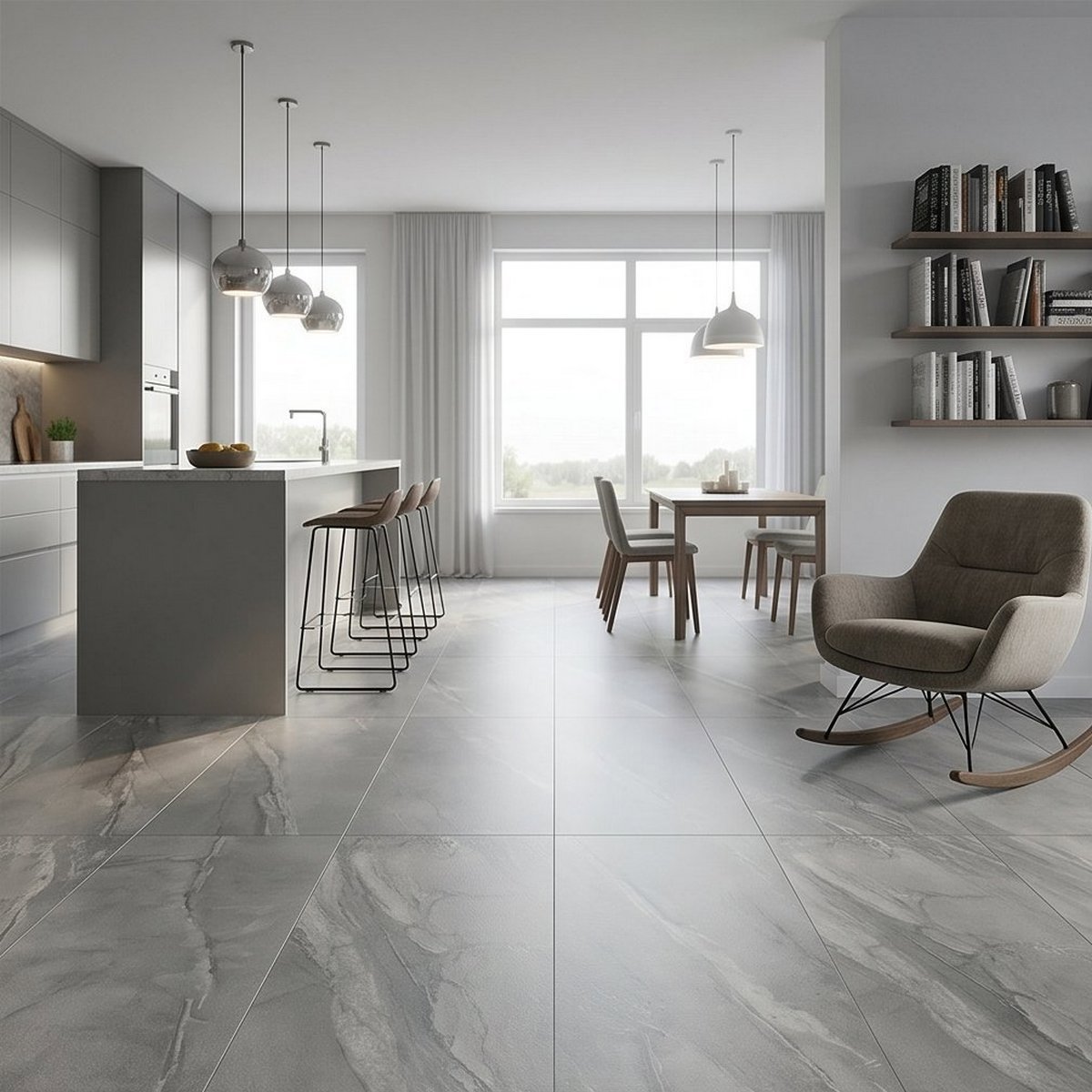 Изображение товара Керамогранит Novin ceram Forzesko 9554-M35-N 60x120 см 2.16 м2 цвет темно-серый