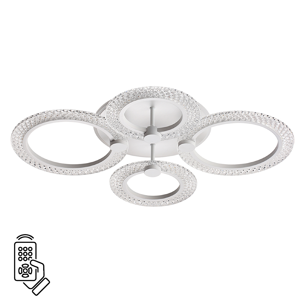 Изображение товара Люстра потолочная светодиодная Lumion Ledio 8017/60cl 12 м² нейтральный белый свет цвет белый Изображение товара Люстра потолочная светодиодная Lumion Ledio 8017/60cl 12 м² нейтральный белый свет цвет белый