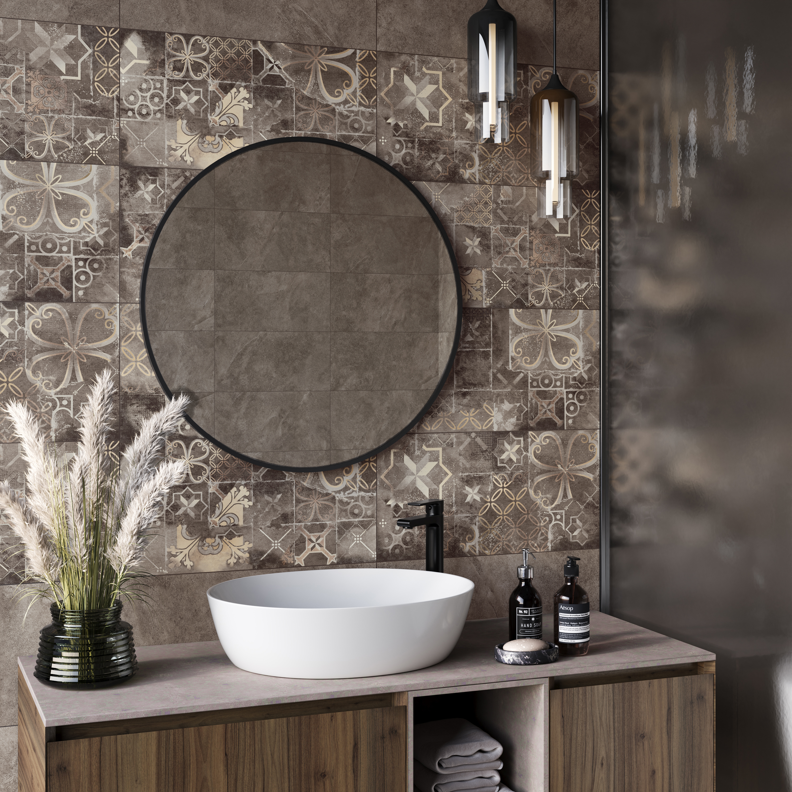Изображение товара Настенная плитка Alma Ceramica Oxford 24 30x60 см 1.98 м² матовая цвет коричневый