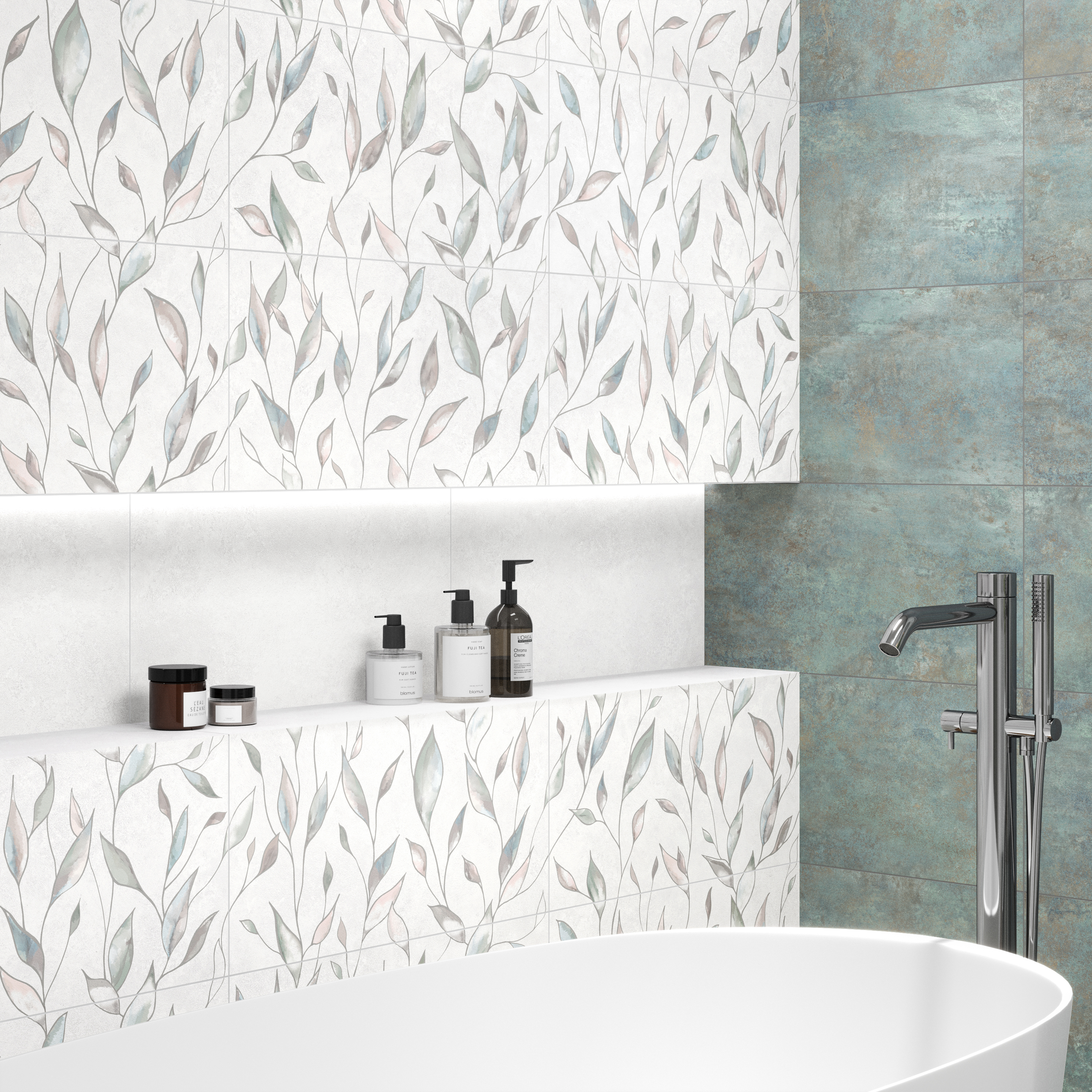 Изображение товара Настенная плитка Alma Ceramica Smeraldo 46 30x60 см - многоцветный текстиль Изображение товара Настенная плитка Alma Ceramica Smeraldo 46 30x60 см - многоцветный текстиль