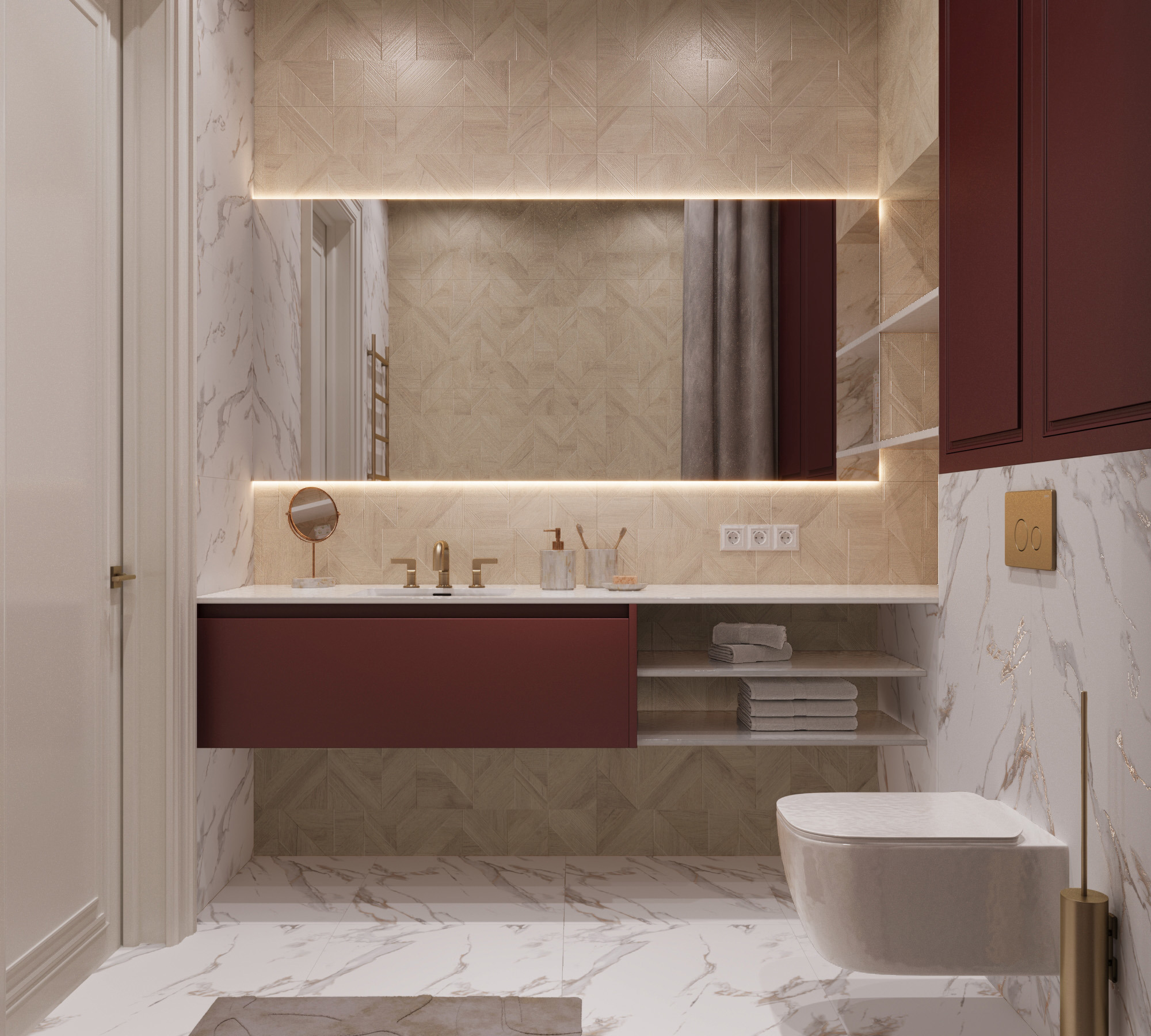 Изображение товара Керамогранит Arcadia Ceramica Роквуд Крема RT7012-P 60x120 см цвет кремовый