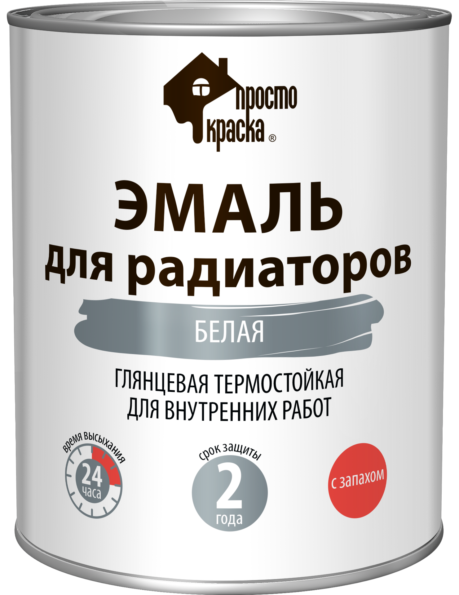 Изображение товара Эмаль для радиаторов Простокраска гладкая цвет белый 0.9 кг Изображение товара Эмаль для радиаторов Простокраска гладкая цвет белый 0.9 кг
