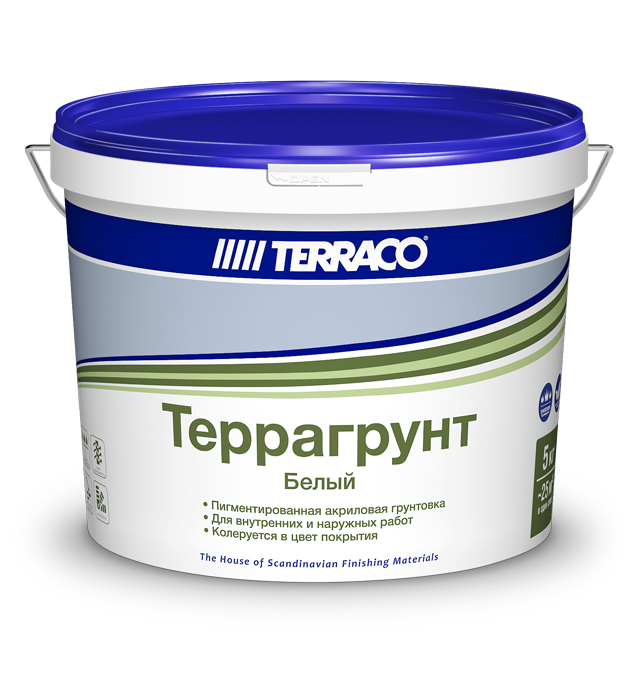 Изображение товара Грунтовка акриловая TERRACO Террагрунт белая 5 кг для внутренних и наружных работ Изображение товара Грунтовка акриловая TERRACO Террагрунт белая 5 кг для внутренних и наружных работ