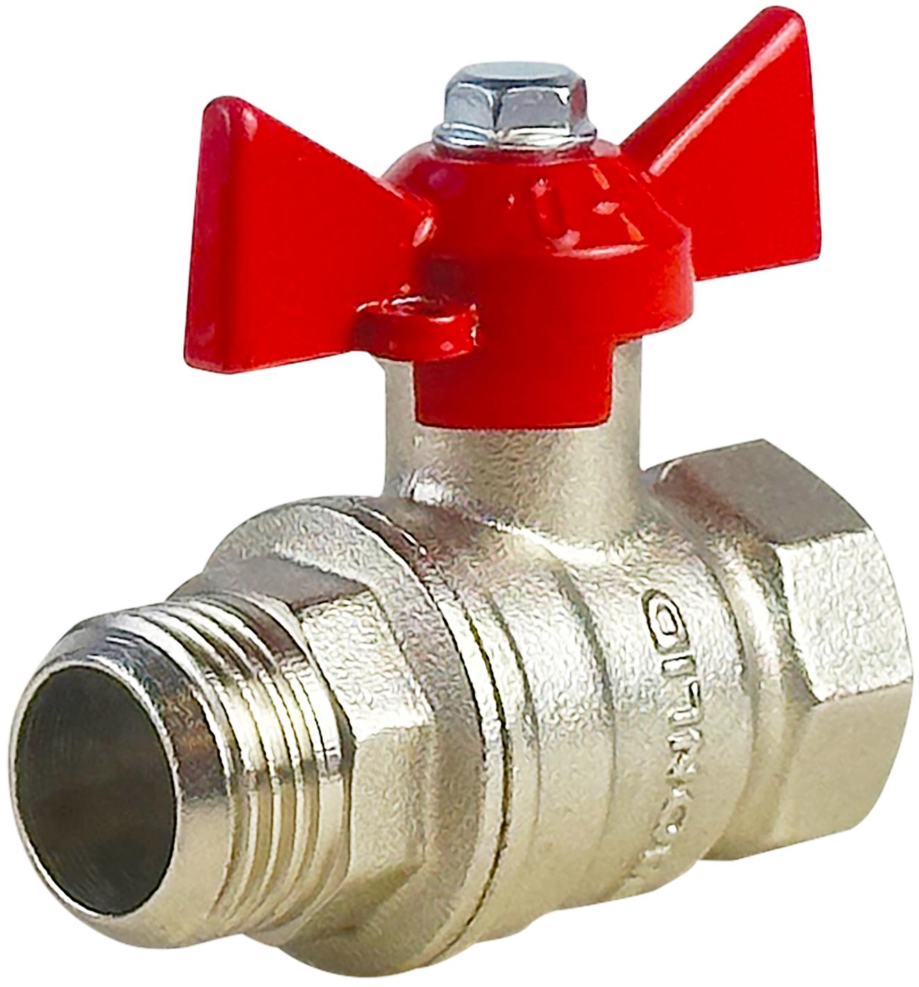 Изображение товара Кран шаровой прямой MONLID PN40 1/2" НР/ВР латунь ручка бабочка ГОСТ Р 59553-2021 Изображение товара Кран шаровой прямой MONLID PN40 1/2" НР/ВР латунь ручка бабочка ГОСТ Р 59553-2021