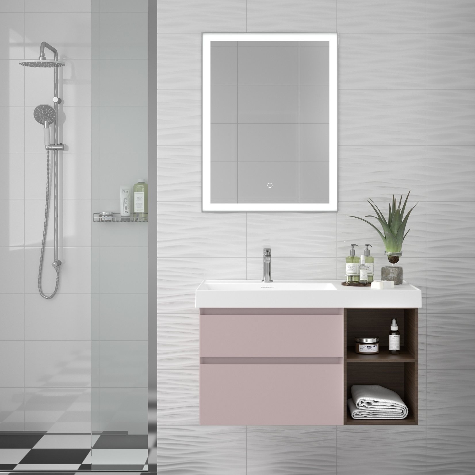 Изображение товара Плитка настенная KREAFORTA Вега 3D 25x40 см 0.9 м² глянцевая цвет белый