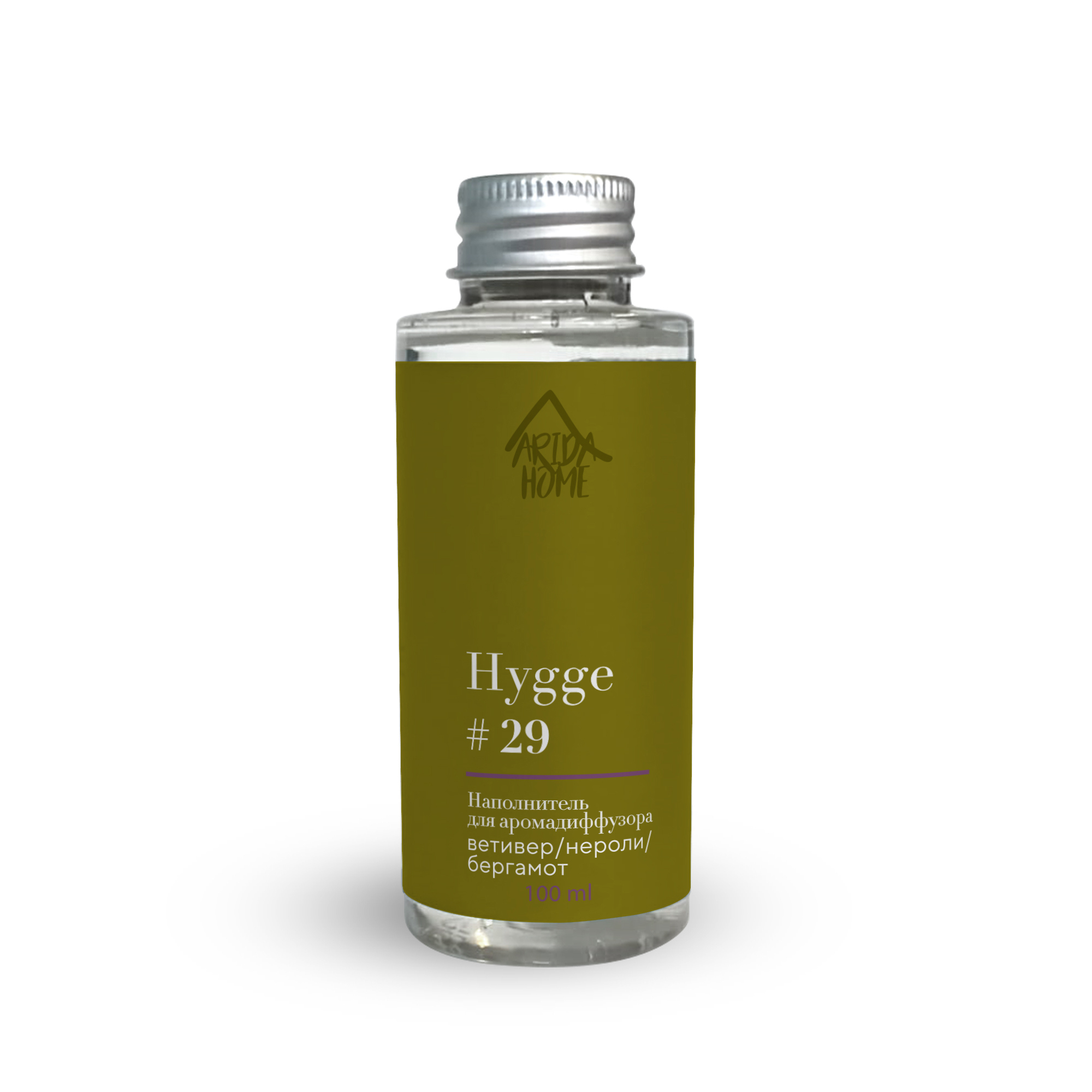 Изображение товара Наполнитель для ароматического диффузора Arida Home Hygge #29 Ветивер/Нероли/Бергамот 100 мл Изображение товара Наполнитель для ароматического диффузора Arida Home Hygge #29 Ветивер/Нероли/Бергамот 100 мл