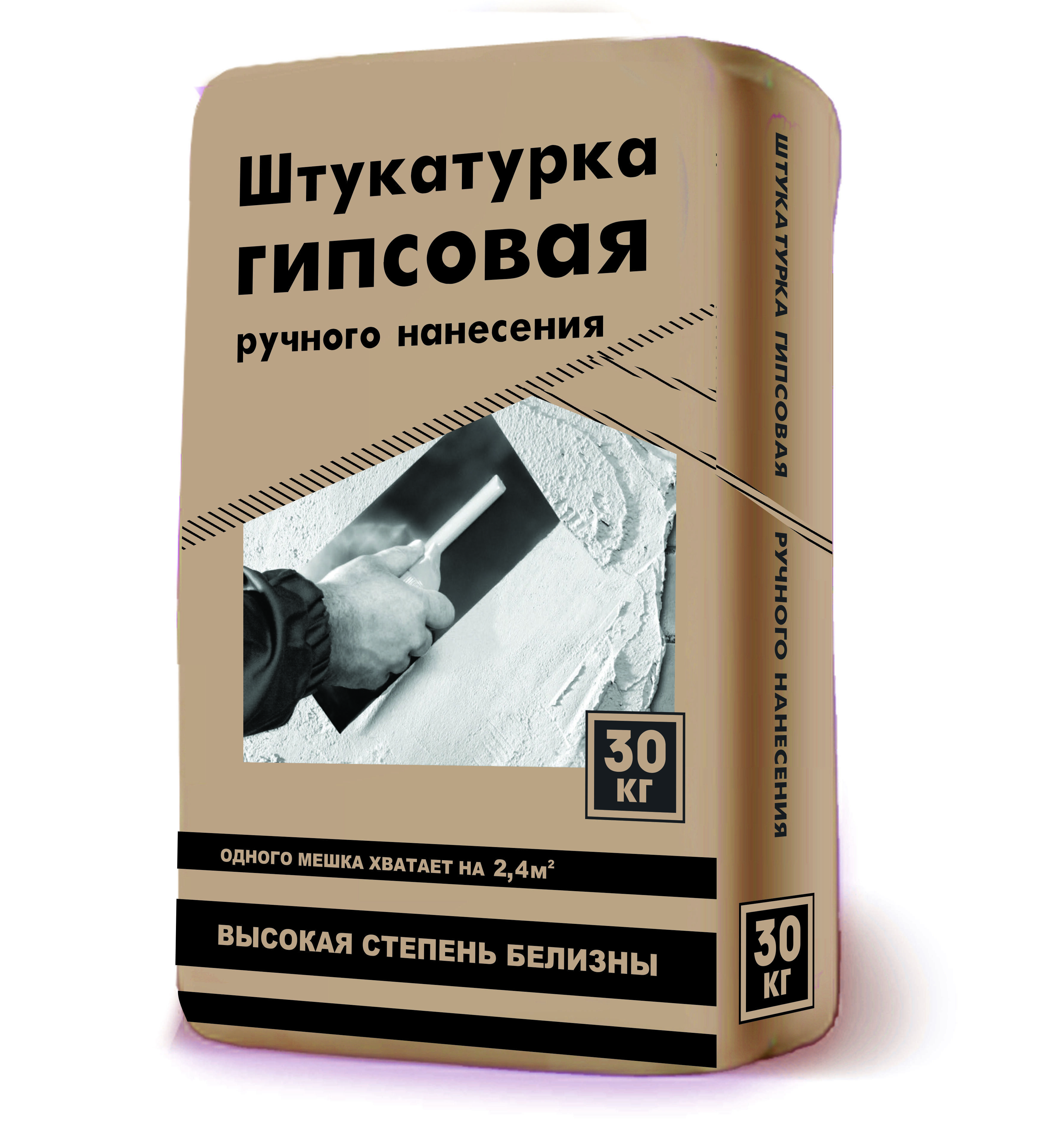 Изображение товара Гипсовая штукатурка для ручного нанесения Д-вайт 30кг