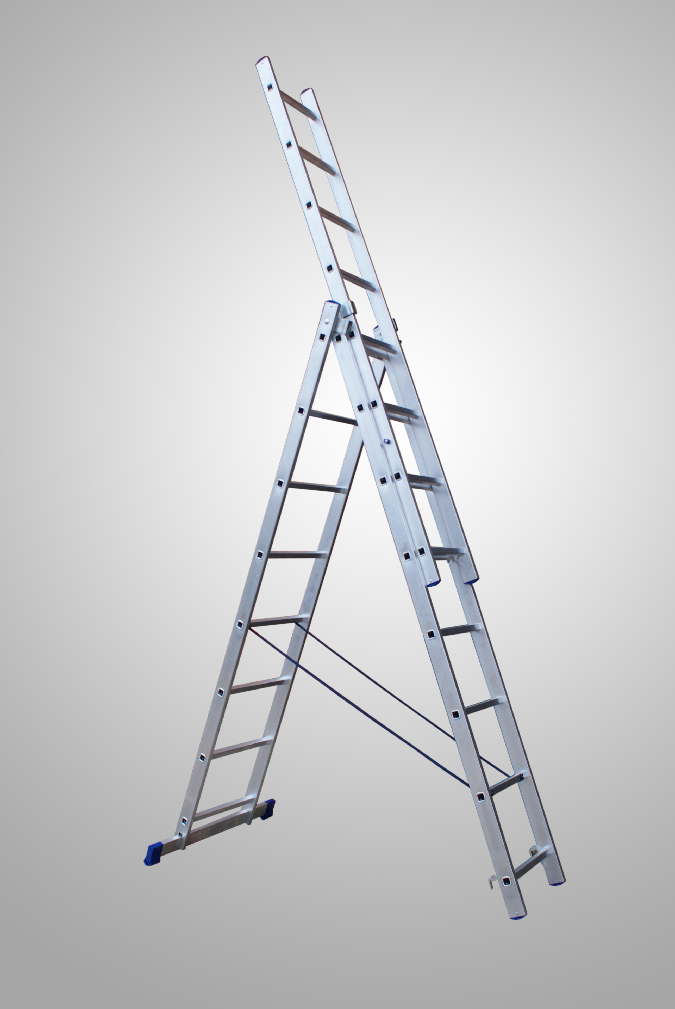 Изображение товара Лестница раскладная выдвижная Stairs 3-секционнная 8 ступеней Изображение товара Лестница раскладная выдвижная Stairs 3-секционнная 8 ступеней