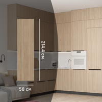 Изображение товара Фальшпанель для кухонного шкафа Ирбит 58x214.4 см KONSENSA ЛДСП цвет дуб