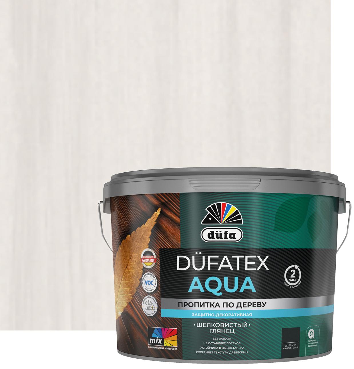 Изображение товара Пропитка для дерева Dufa Dufatex Aqua акриловая глянцевая цвет белый 5 л Изображение товара Пропитка для дерева Dufa Dufatex Aqua акриловая глянцевая цвет белый 5 л