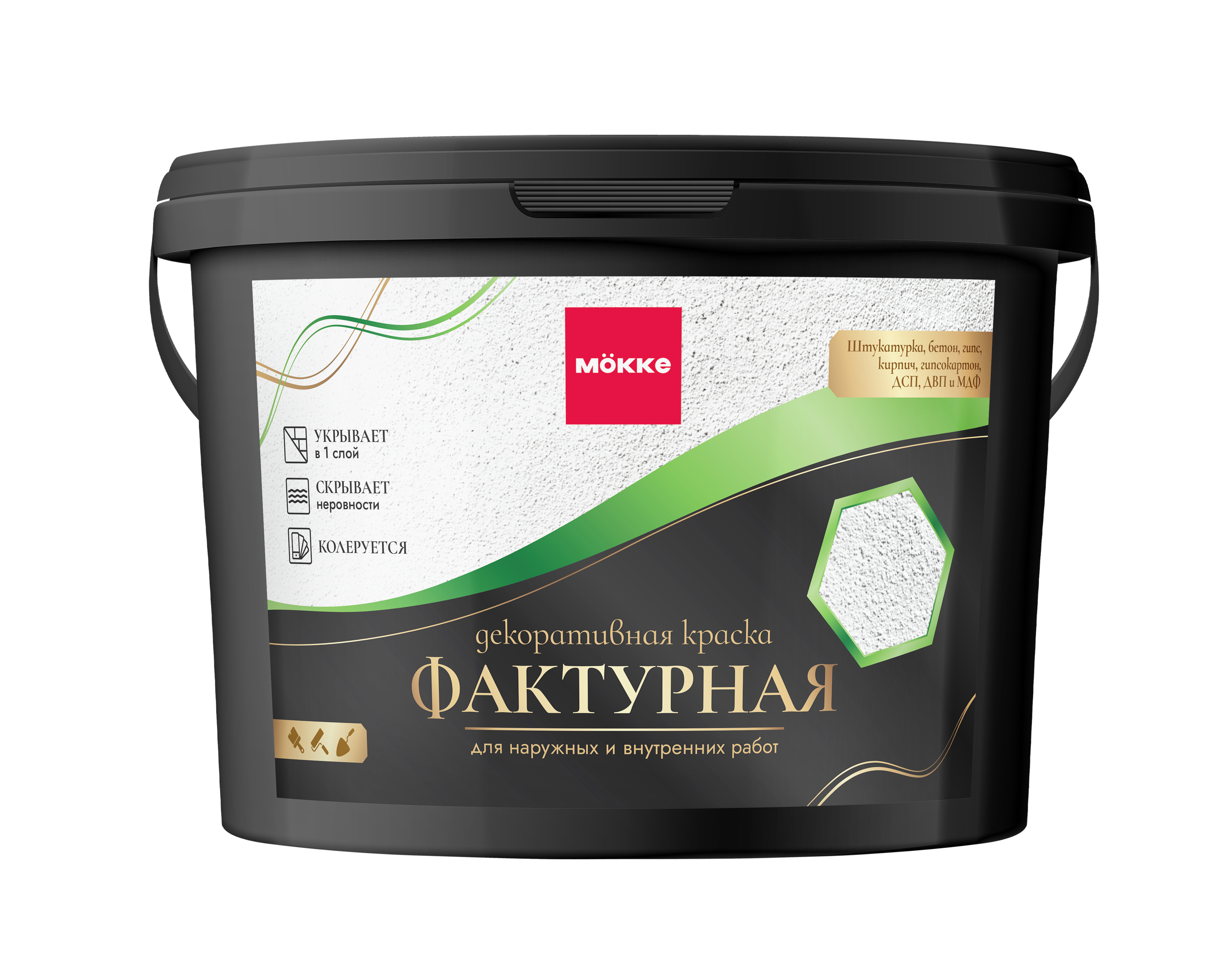 Изображение товара Финишное декоративное покрытие MÖKKE белая 10 л Изображение товара Финишное декоративное покрытие MÖKKE белая 10 л