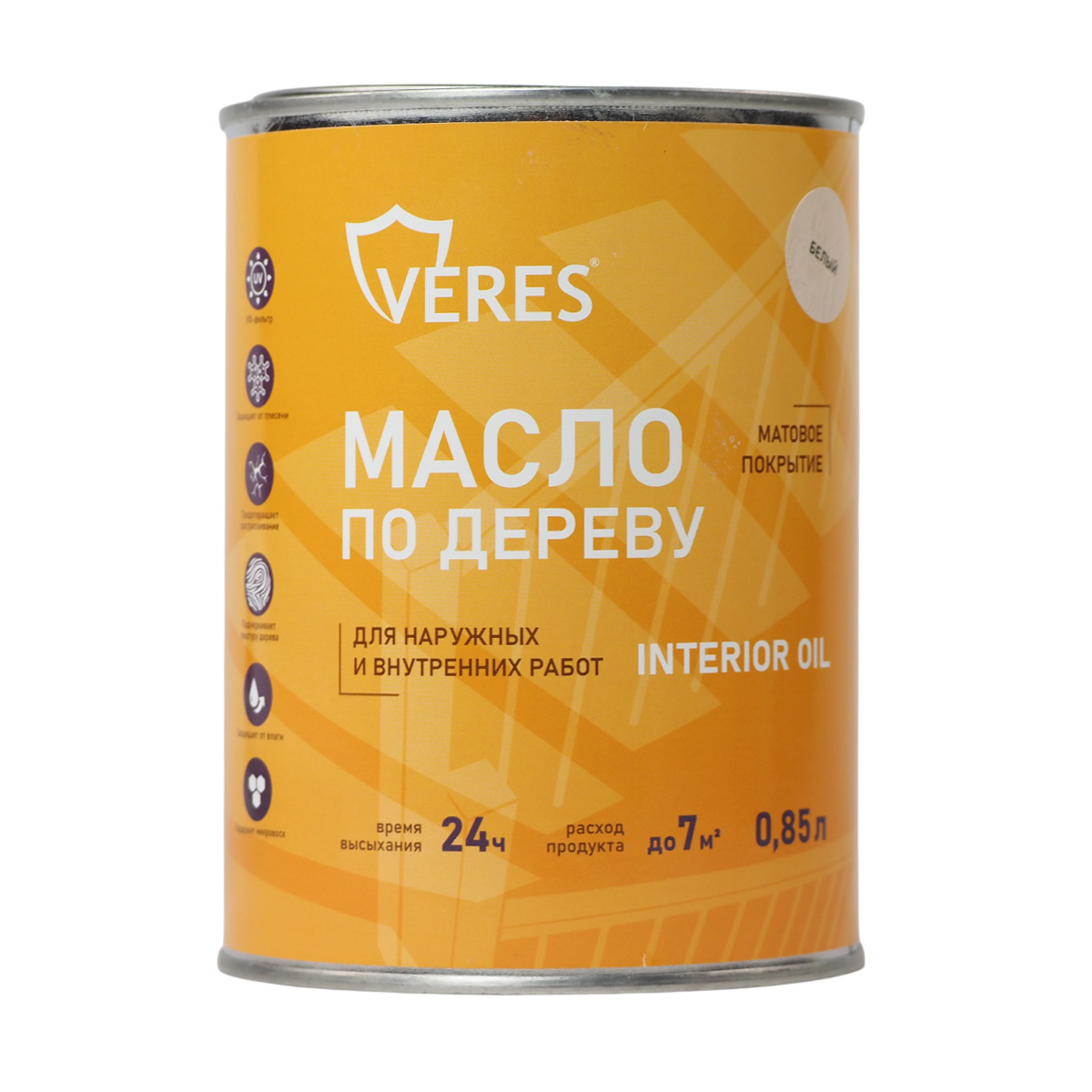 Изображение товара Масло для пола и лестниц Veres INTERIOR OIL цвет белый 0.85 л