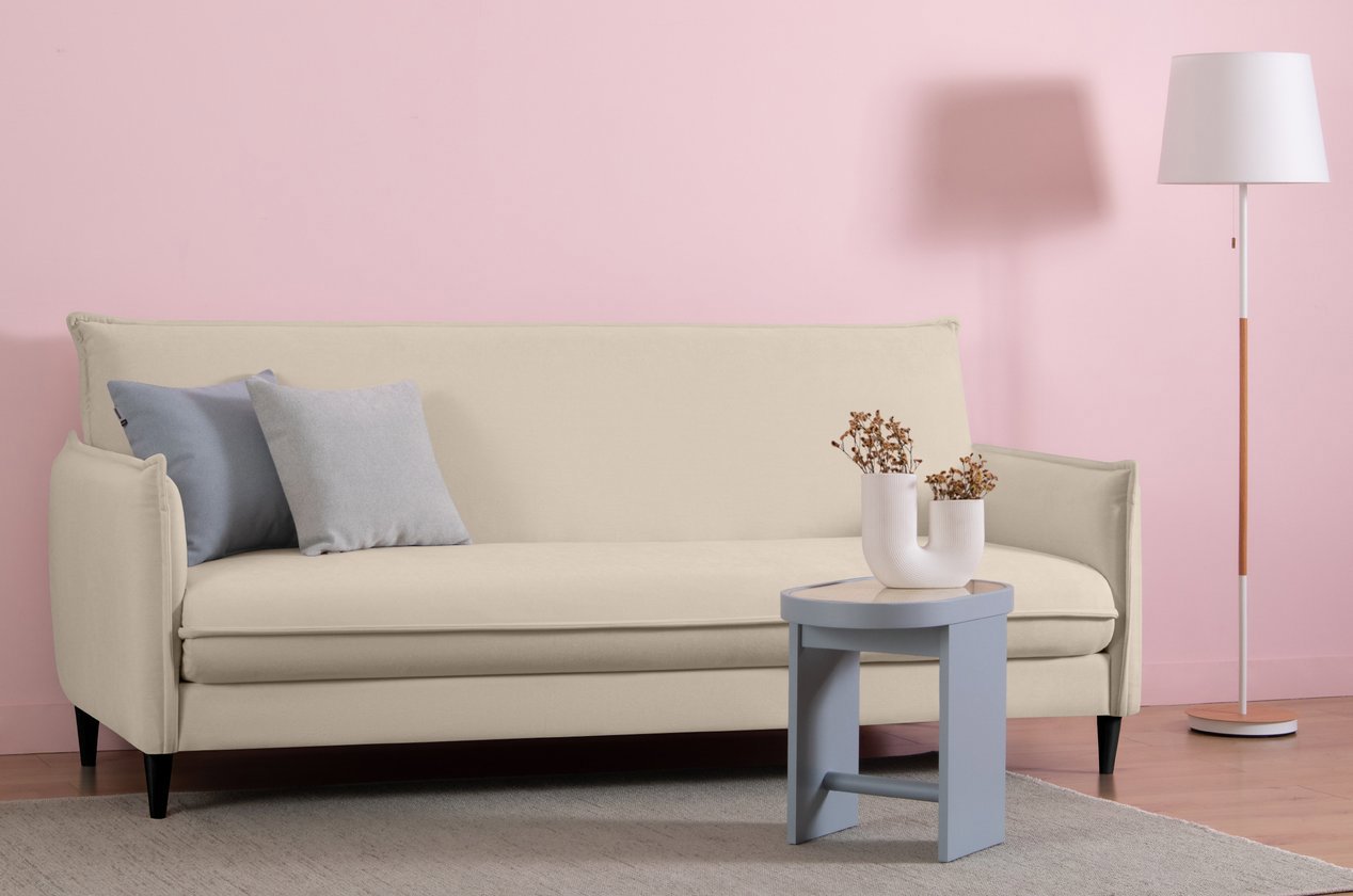 Изображение товара Диван прямой Divan.ru Дара 220x93x94 см велюр цвет бежевый