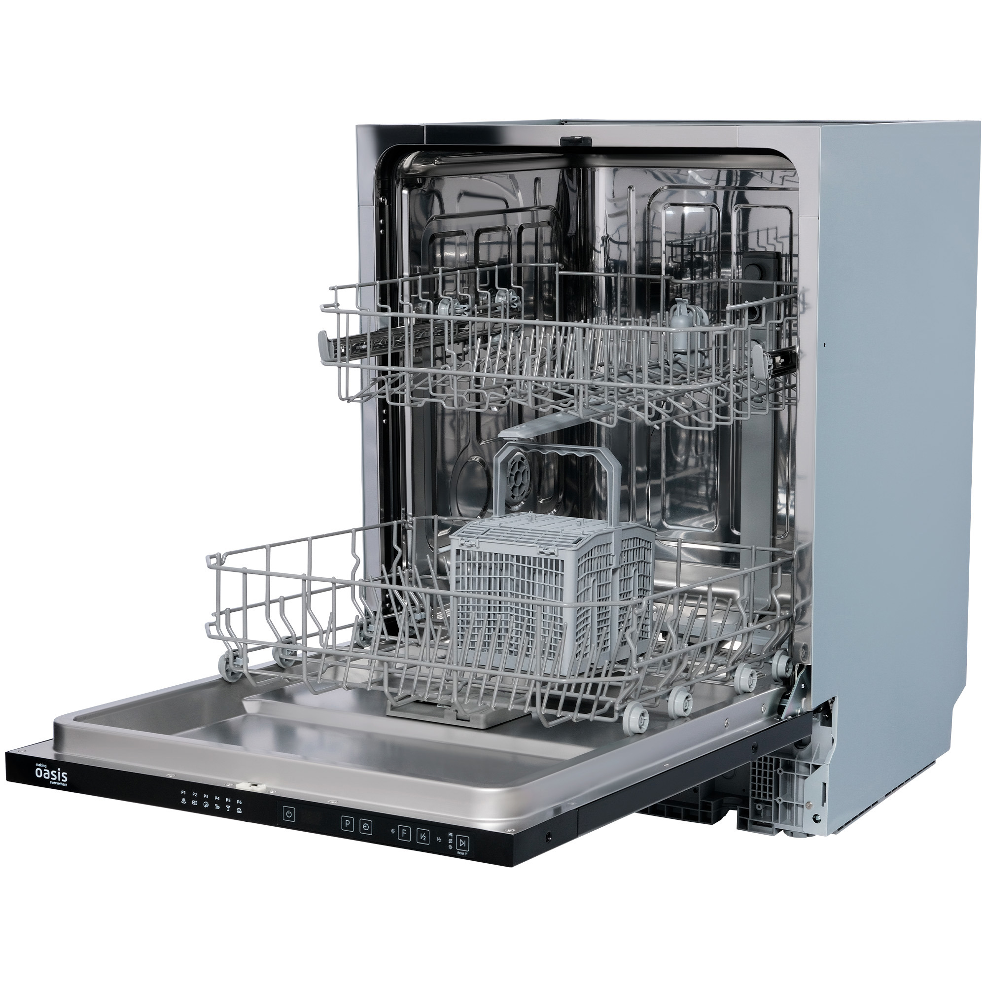 Изображение товара Встраиваемая посудомоечная машина Making Oasis Everywhere PM-14V6S 59.8 см 6 программ цвет черный Изображение товара Встраиваемая посудомоечная машина Making Oasis Everywhere PM-14V6S 59.8 см 6 программ цвет черный