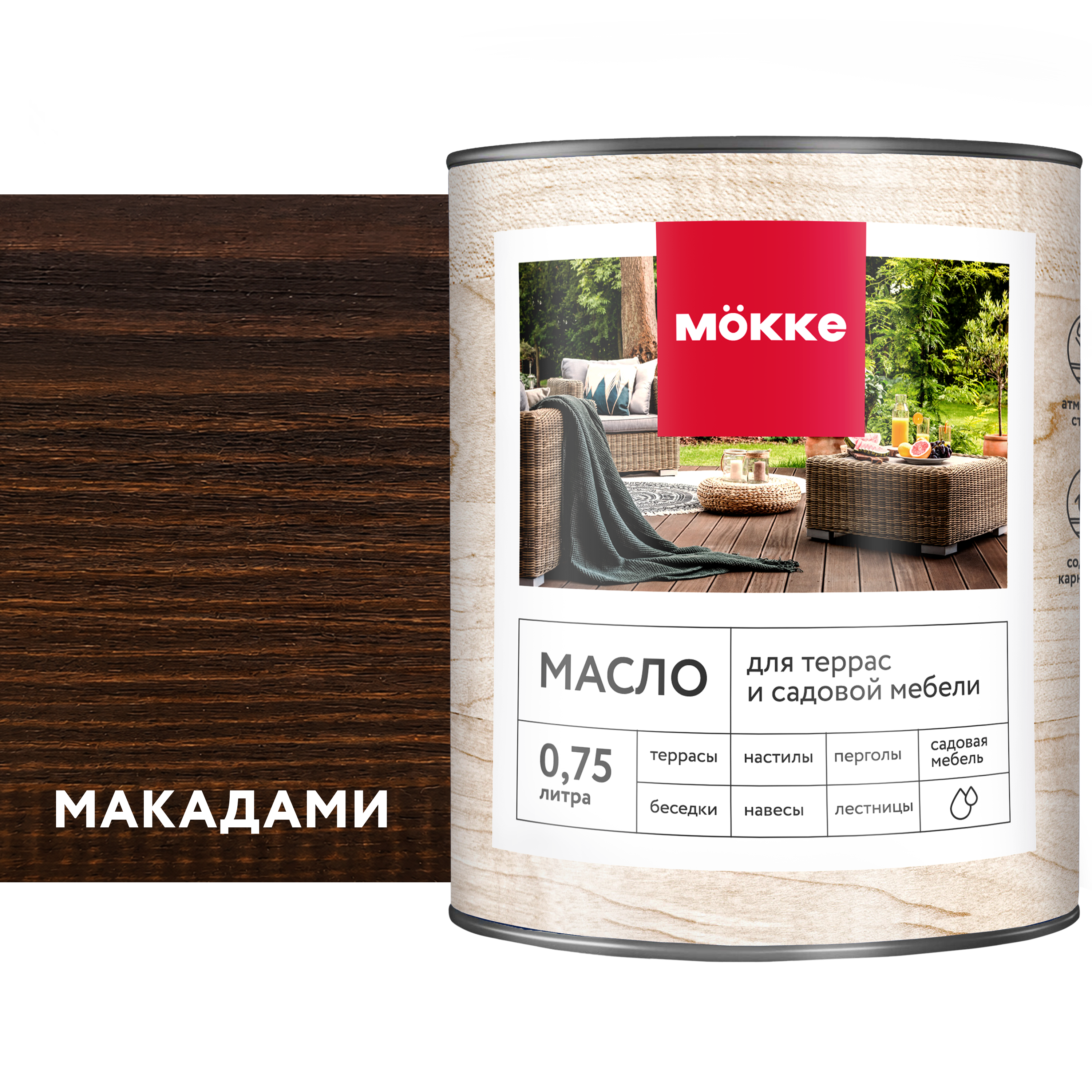 Изображение товара Масло для пола и лестниц MÖKKE цвет макадами 0.75 л