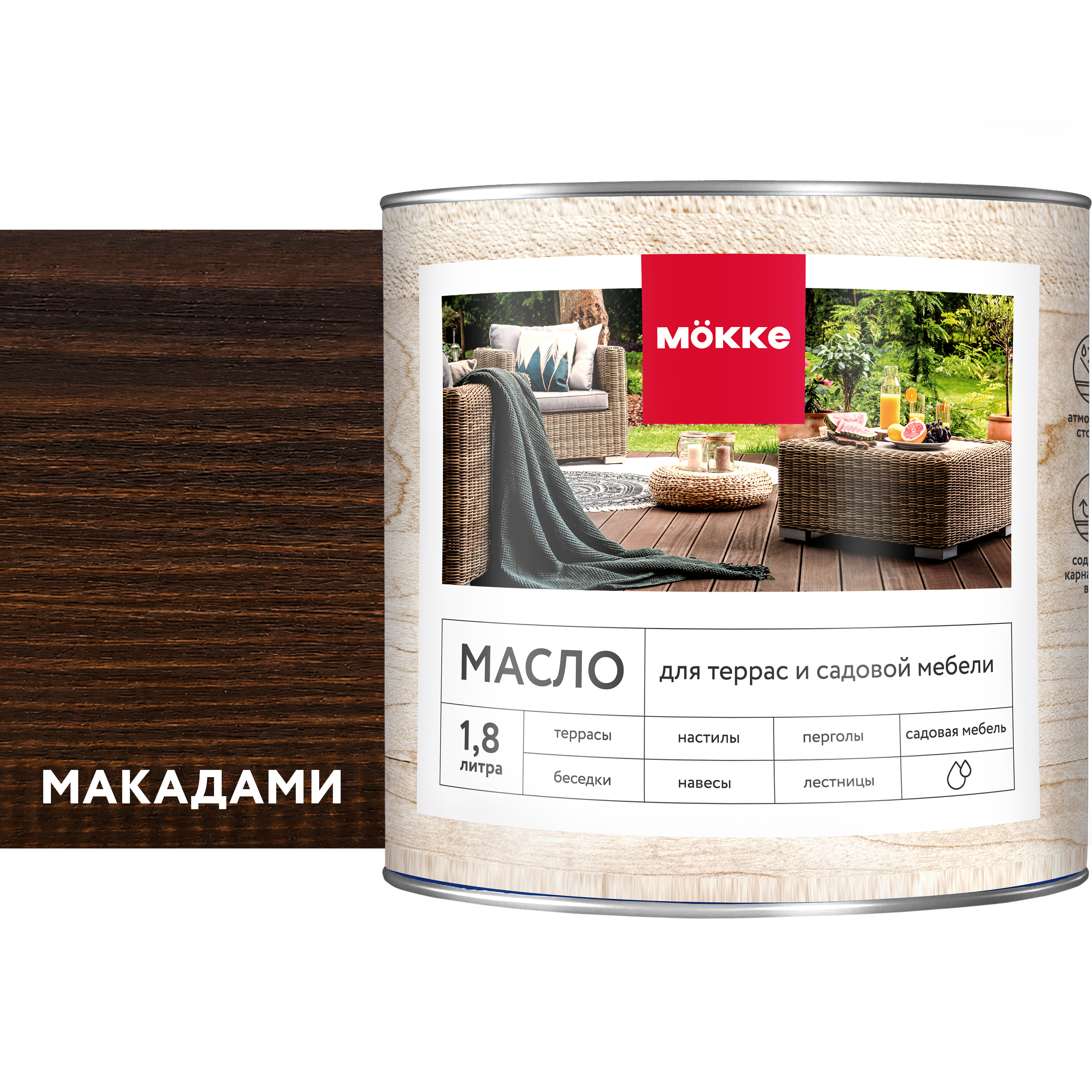 Изображение товара Масло для пола и лестниц MÖKKE цвет макадами 1.8 л Изображение товара Масло для пола и лестниц MÖKKE цвет макадами 1.8 л