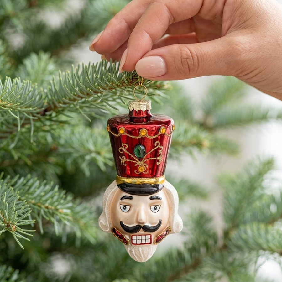 Изображение товара Елочная игрушка Щелкунчик 11x5 см красный