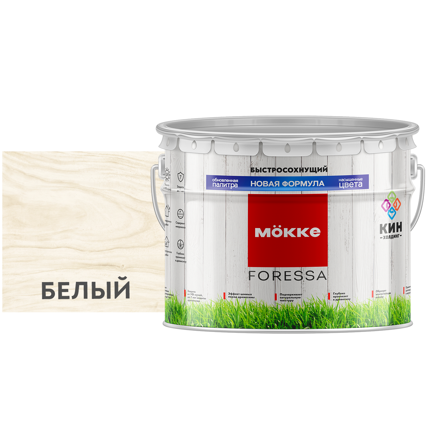 Изображение товара Алкидная пропитка MÖKKE FORESSA глянцевый цвет белый 9 л Изображение товара Алкидная пропитка MÖKKE FORESSA глянцевый цвет белый 9 л