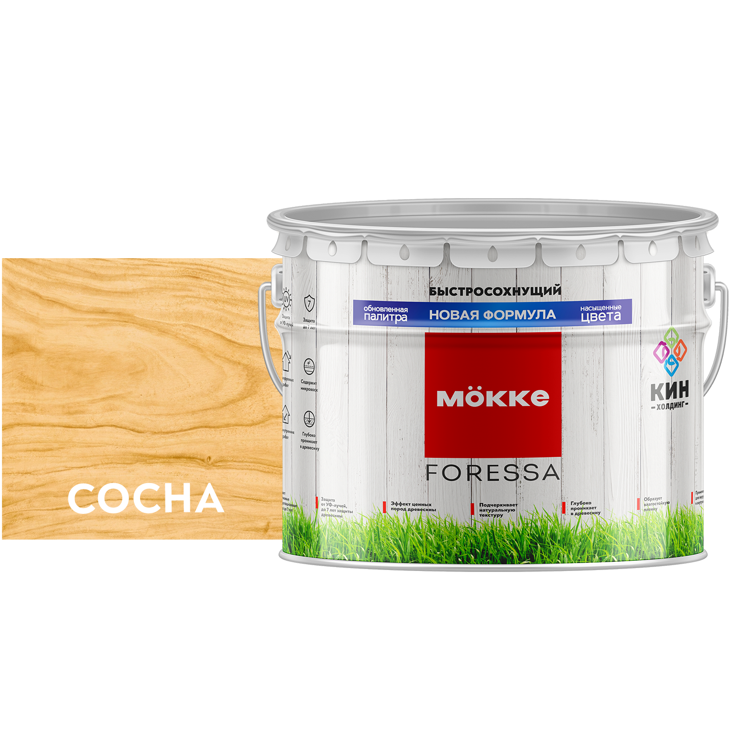 Изображение товара Алкидная пропитка MÖKKE FORESSA глянцевый цвет сосна 9 л Изображение товара Алкидная пропитка MÖKKE FORESSA глянцевый цвет сосна 9 л