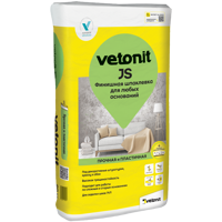 Изображение товара Полимерная финишная шпаклёвка Vetonit JS+ 20 кг для внутренней отделки Изображение товара Полимерная финишная шпаклёвка Vetonit JS+ 20 кг для внутренней отделки