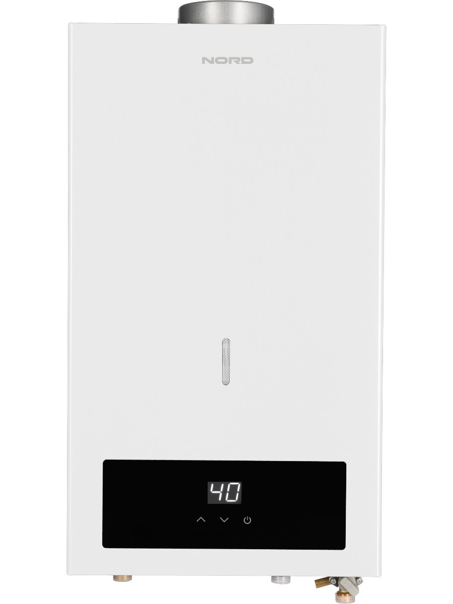 Изображение товара Проточный газовый водонагреватель Nord Gfc 100 W 20 кВт 10 л/мин цвет белый