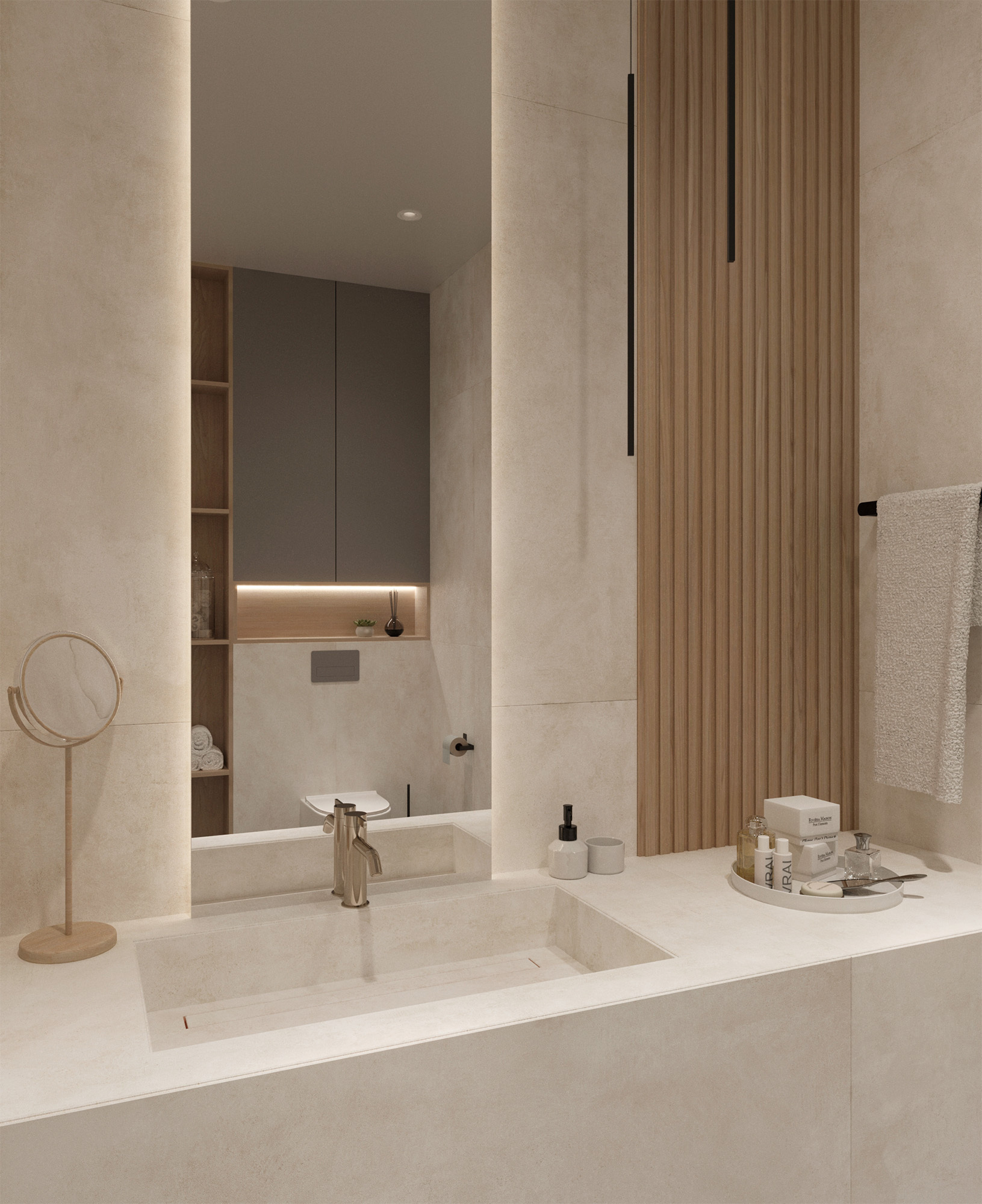 Изображение товара Керамогранит Arcadia Ceramica Цементум Бьянко RT7002-A 60x120см цвет светло-серый