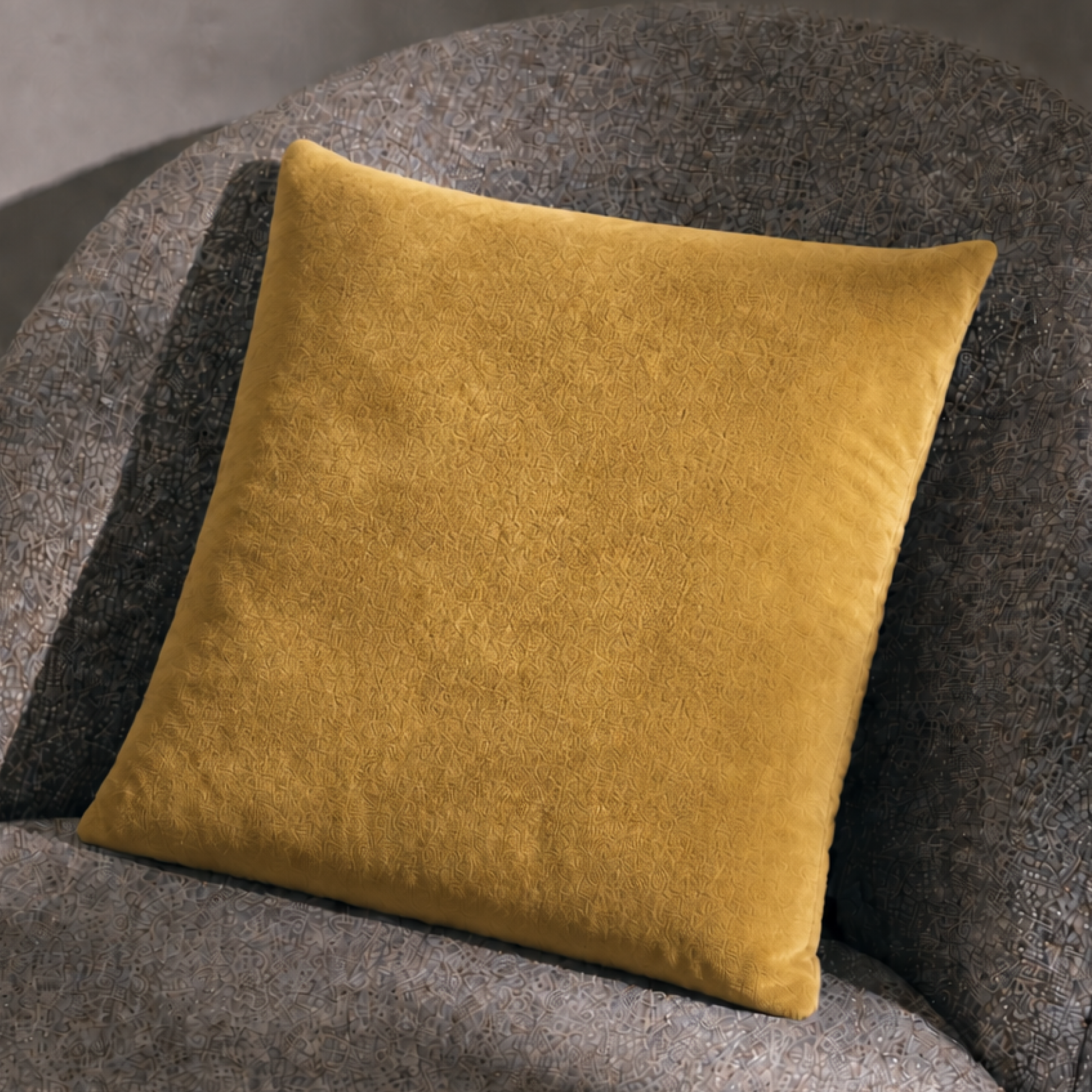 Изображение товара Подушка KREAFORTA Flandria 45x45 см цвет горчица