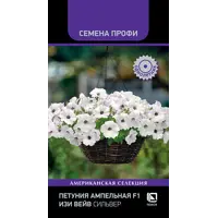 Изображение товара Семена петунии ампельной Изии Вейв Сильвер F1 белые с лиловым зевом Изображение товара Семена петунии ампельной Изии Вейв Сильвер F1 белые с лиловым зевом