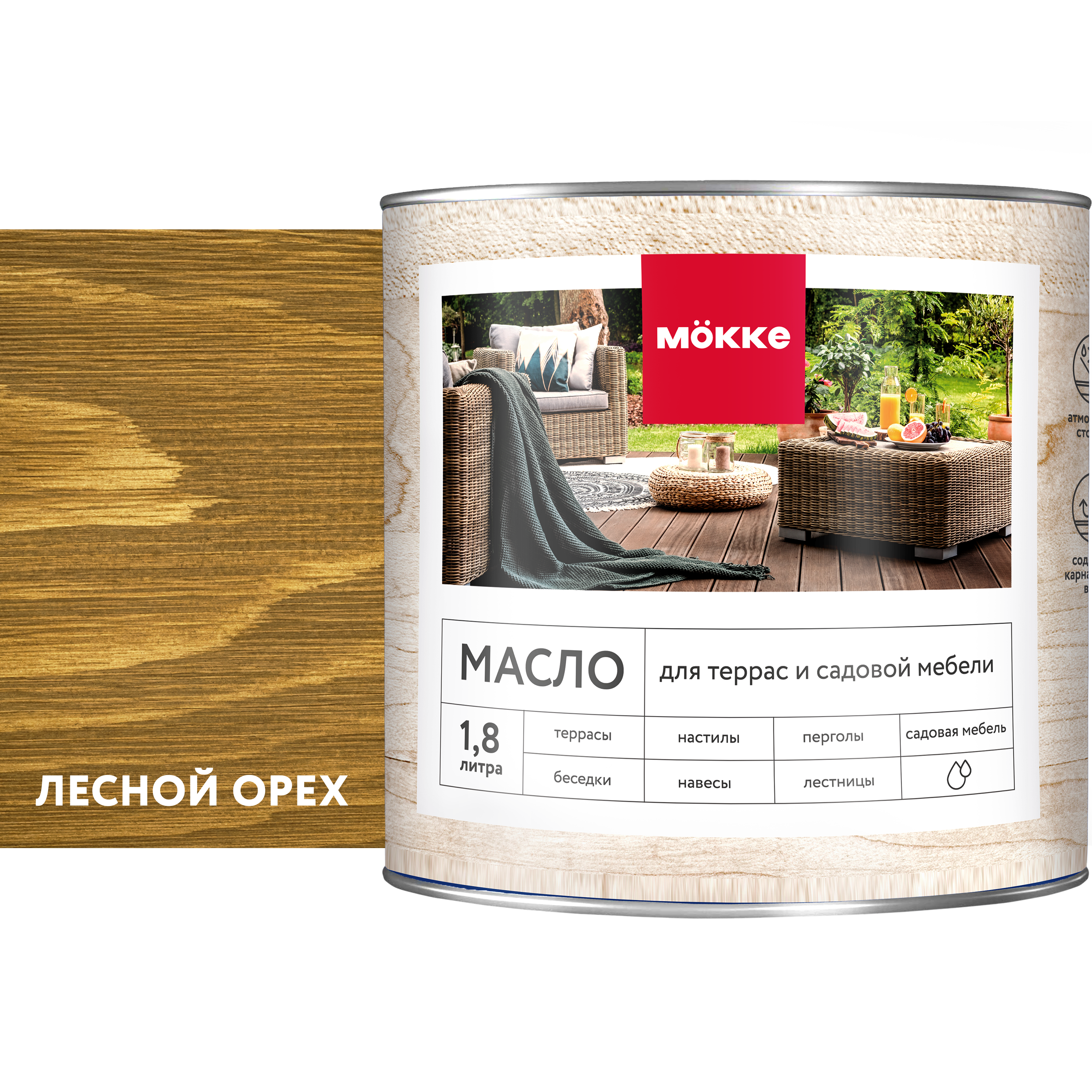 Изображение товара Масло для пола и лестниц Mökke цвет лесной орех 1.8 л Изображение товара Масло для пола и лестниц Mökke цвет лесной орех 1.8 л