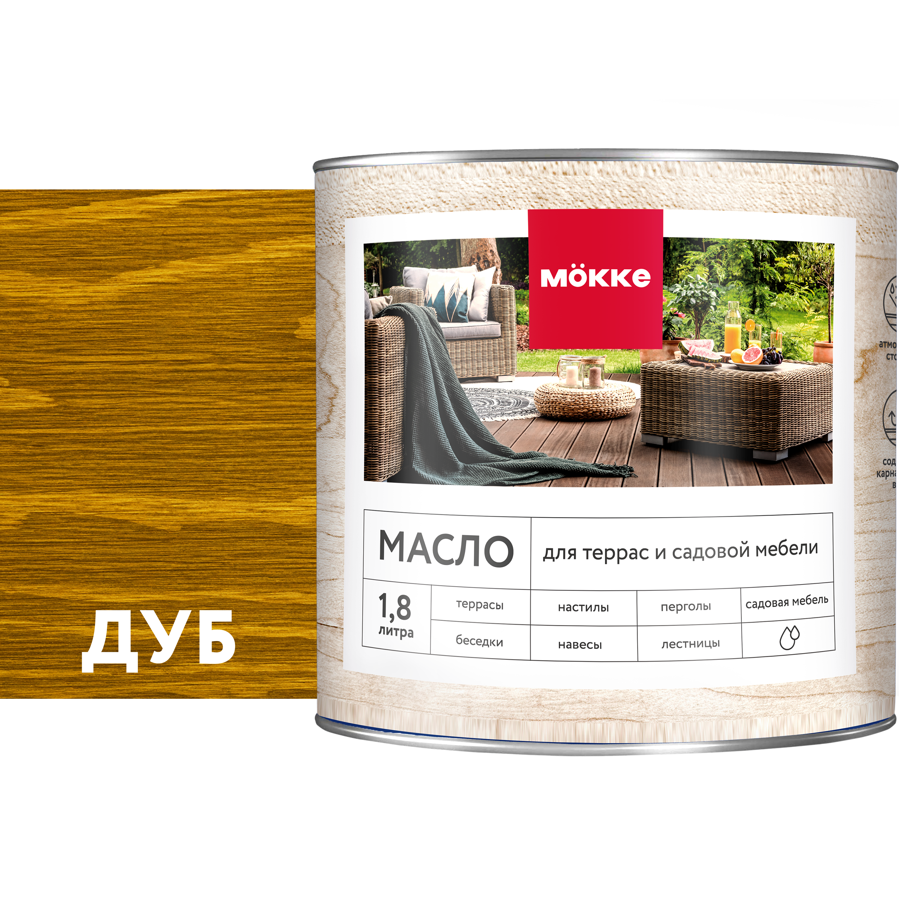 Изображение товара Масло для пола и лестниц Mökke цвет дуб 1.8 л Изображение товара Масло для пола и лестниц Mökke цвет дуб 1.8 л