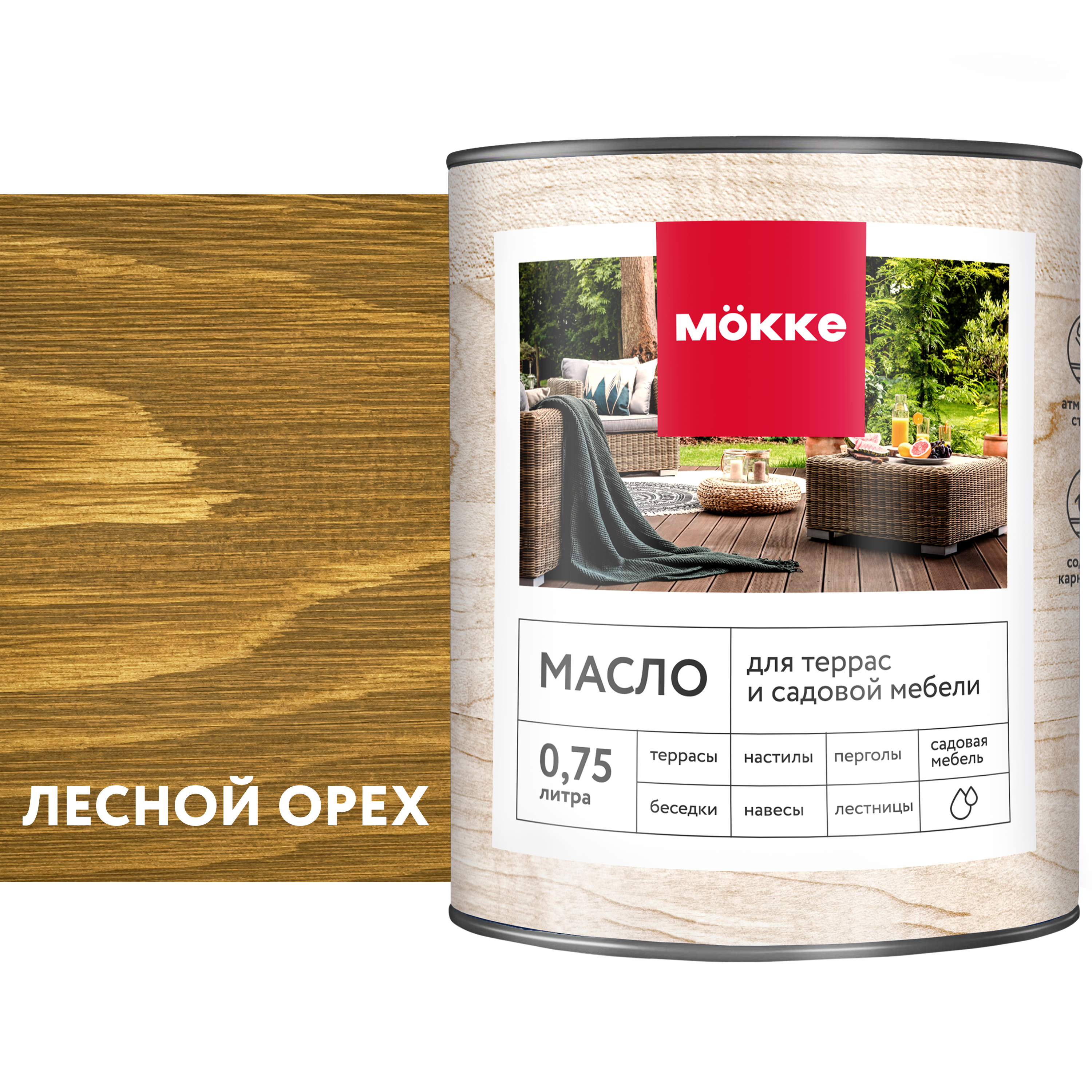 Изображение товара Масло для пола и лестниц Mökke цвет лесной орех 0.75 л