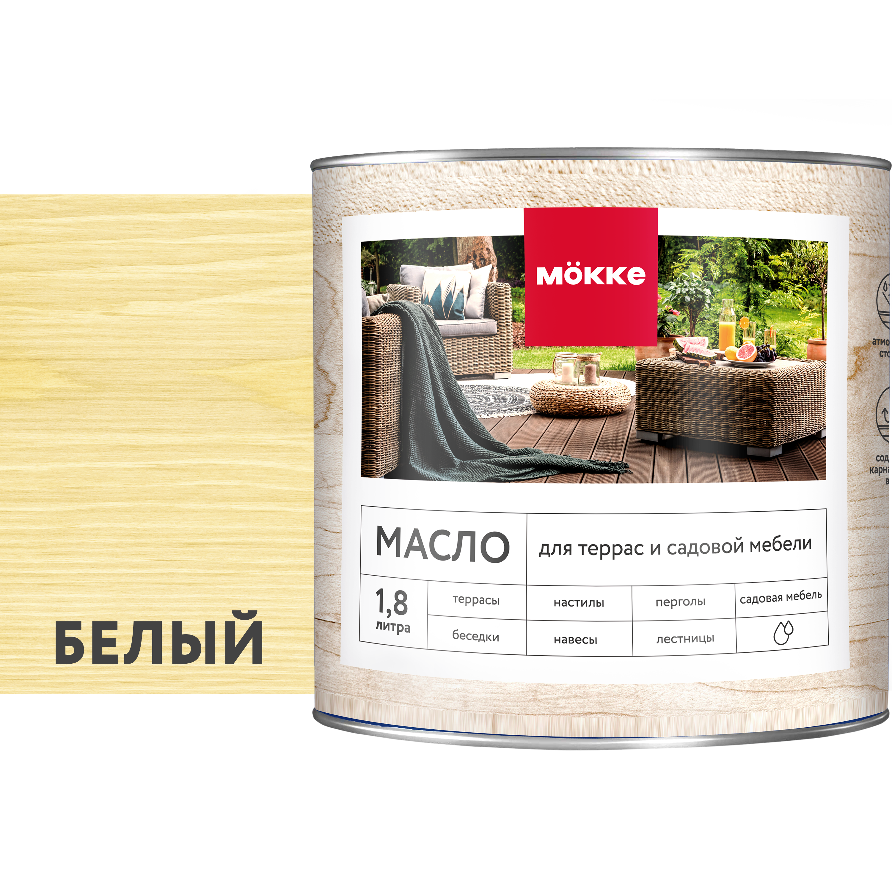 Изображение товара Масло для пола и лестниц Mökke цвет белый 1.8 л Изображение товара Масло для пола и лестниц Mökke цвет белый 1.8 л