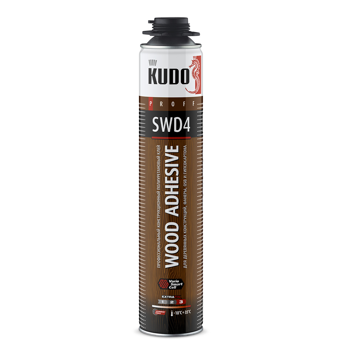 Изображение товара Пена монтажная Kudo PROFF WOOD ADHESIVE SWD4 27 термостойкий всесезонная 1000 мл шт Изображение товара Пена монтажная Kudo PROFF WOOD ADHESIVE SWD4 27 термостойкий всесезонная 1000 мл шт