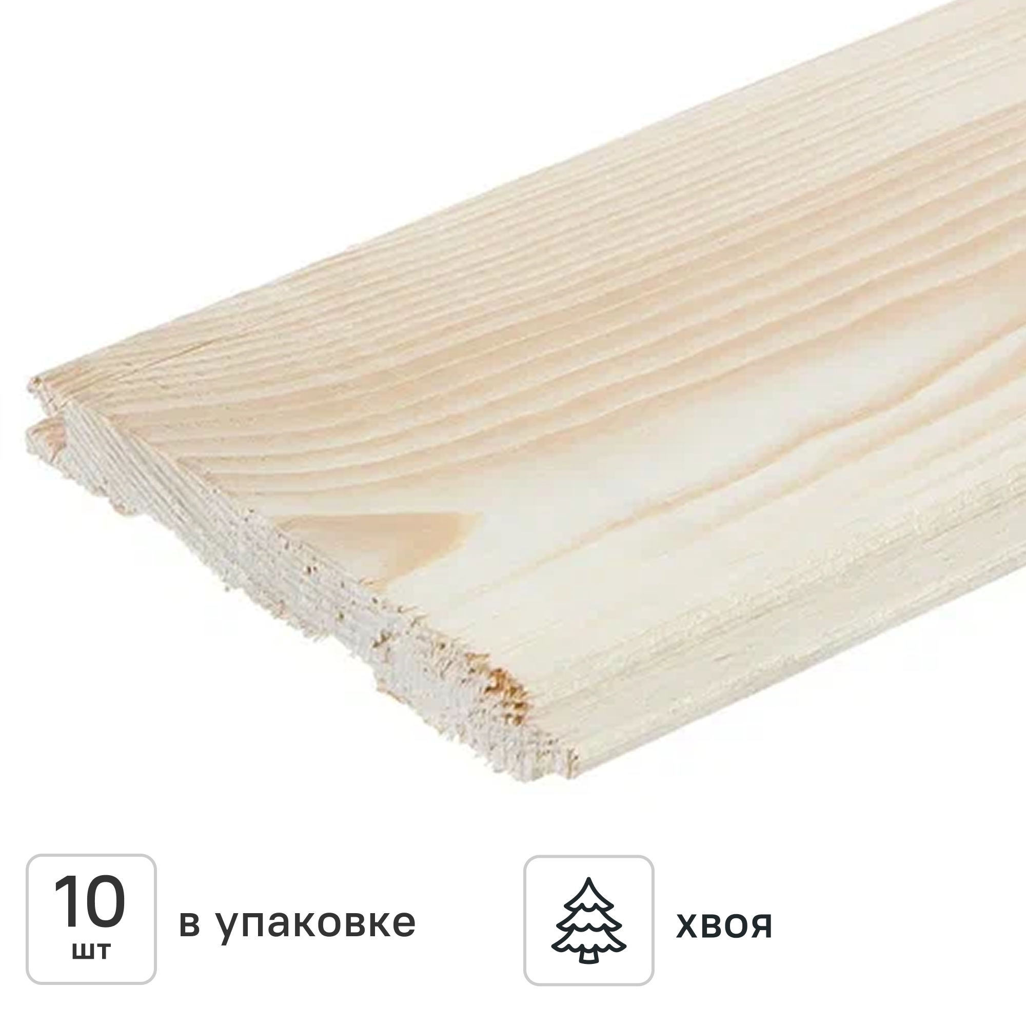 Изображение товара Вагонка Штиль 12.5x96x3000 мм хвоя сорт Оптима 10 шт.