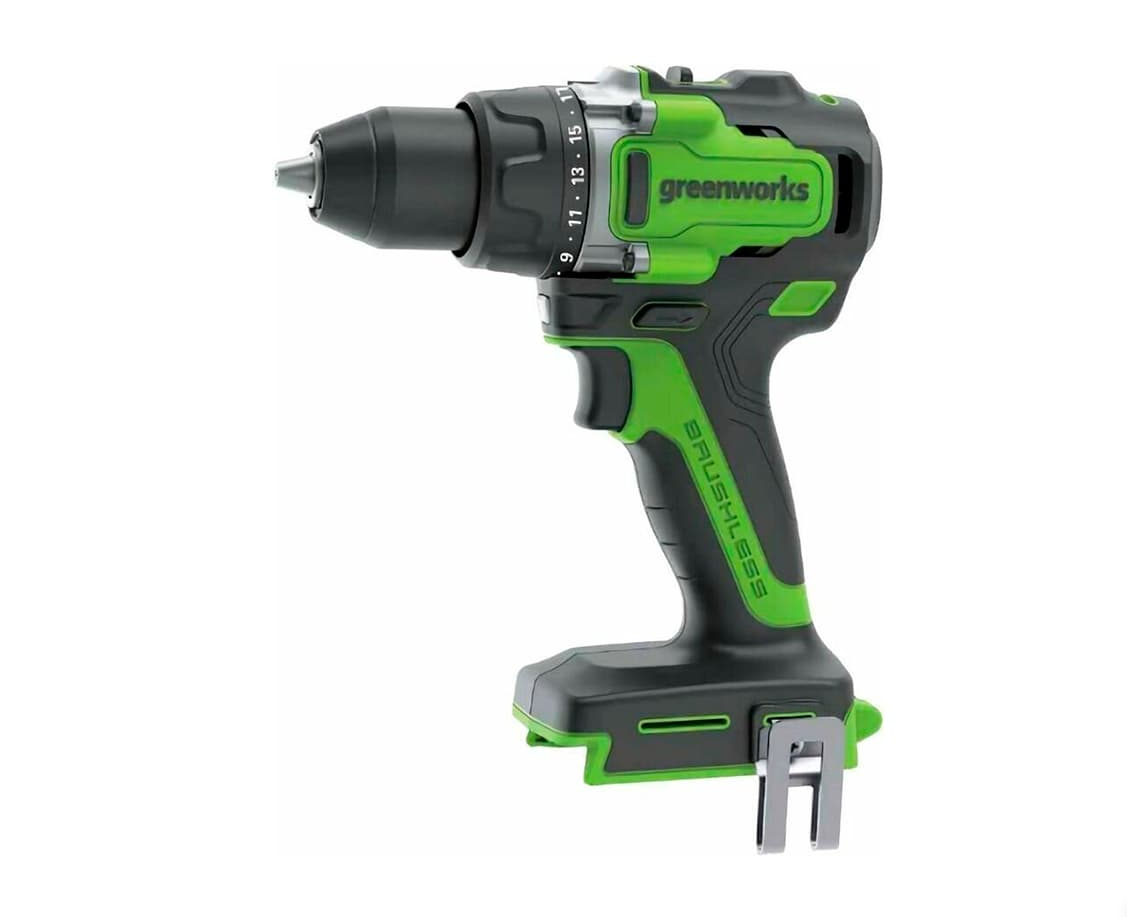 Изображение товара Дрель-шуруповерт аккумуляторная бесщеточная Greenworks GD24DD140, 24 В Li-Ion без АКБ и ЗУ