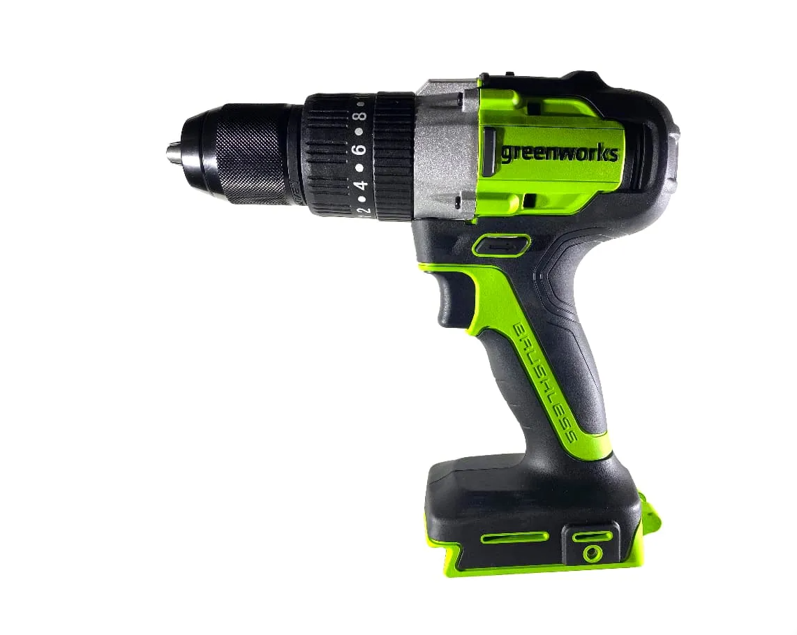Изображение товара Дрель-шуруповерт аккумуляторная бесщеточная Greenworks GD24DD60, 24 В Li-Ion без АКБ и ЗУ