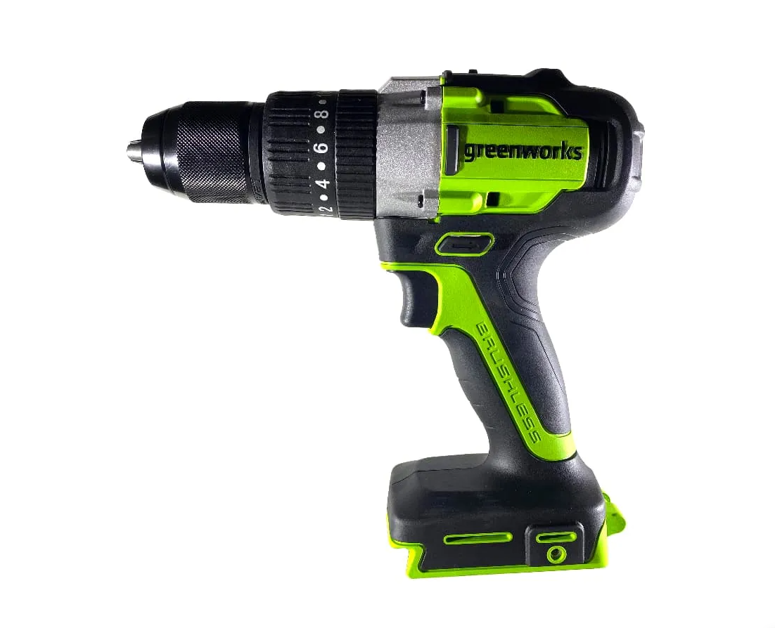 Изображение товара Дрель-шуруповерт аккумуляторная бесщеточная Greenworks GD24DD60K2, 24 В Li-Ion 1x4 Ач