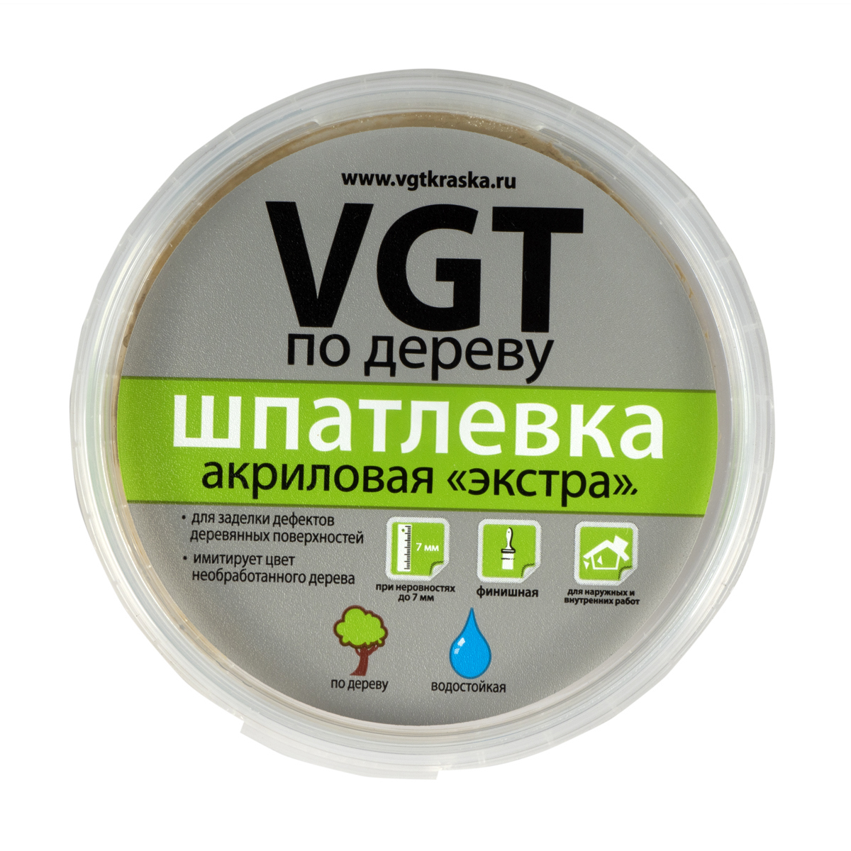 Изображение товара Шпатлевка по дереву VGT Экстра лиственница 0.3 кг Изображение товара Шпатлевка по дереву VGT Экстра лиственница 0.3 кг