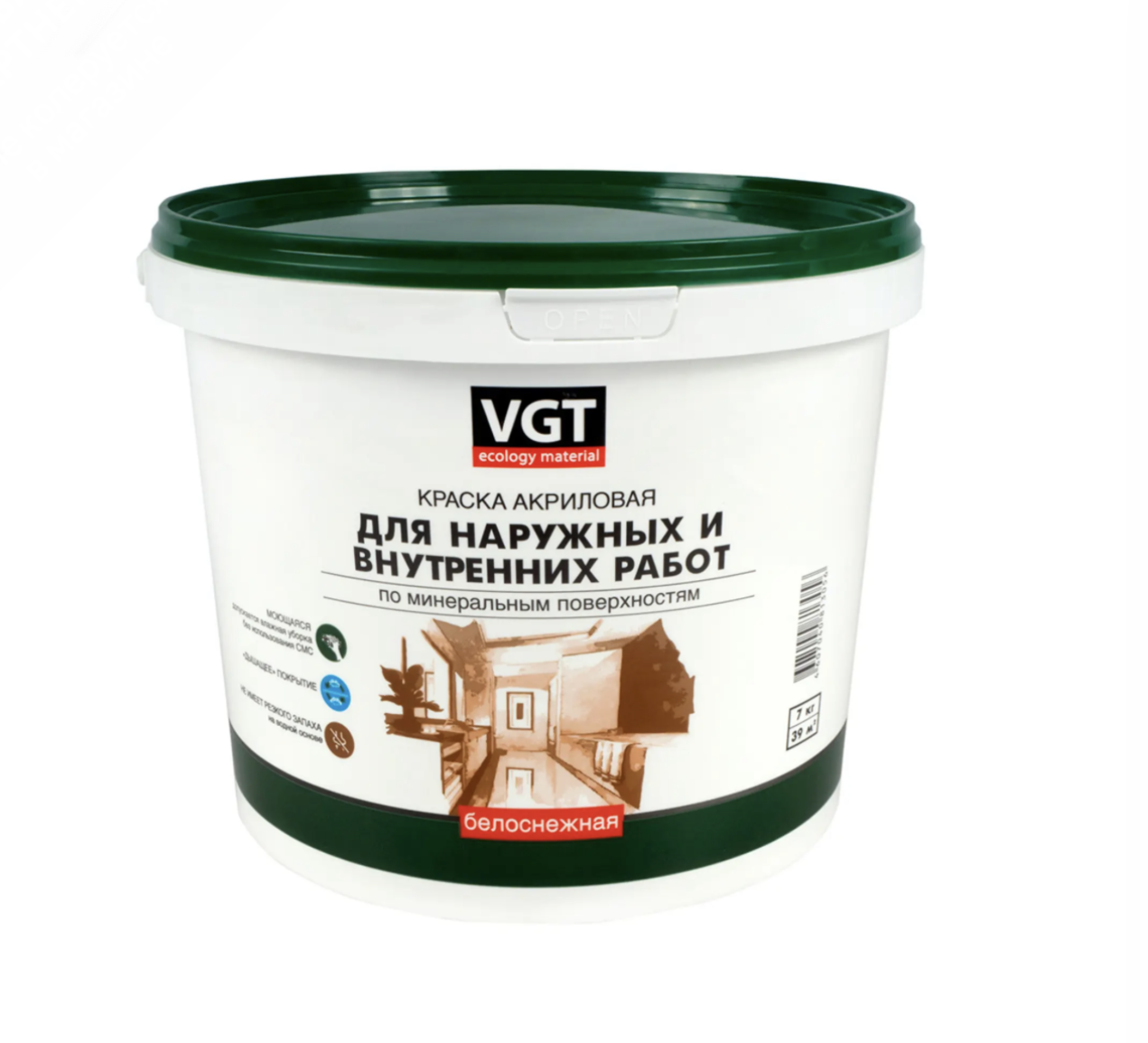 Изображение товара Краска фасадная VGT 1572 7 л база A