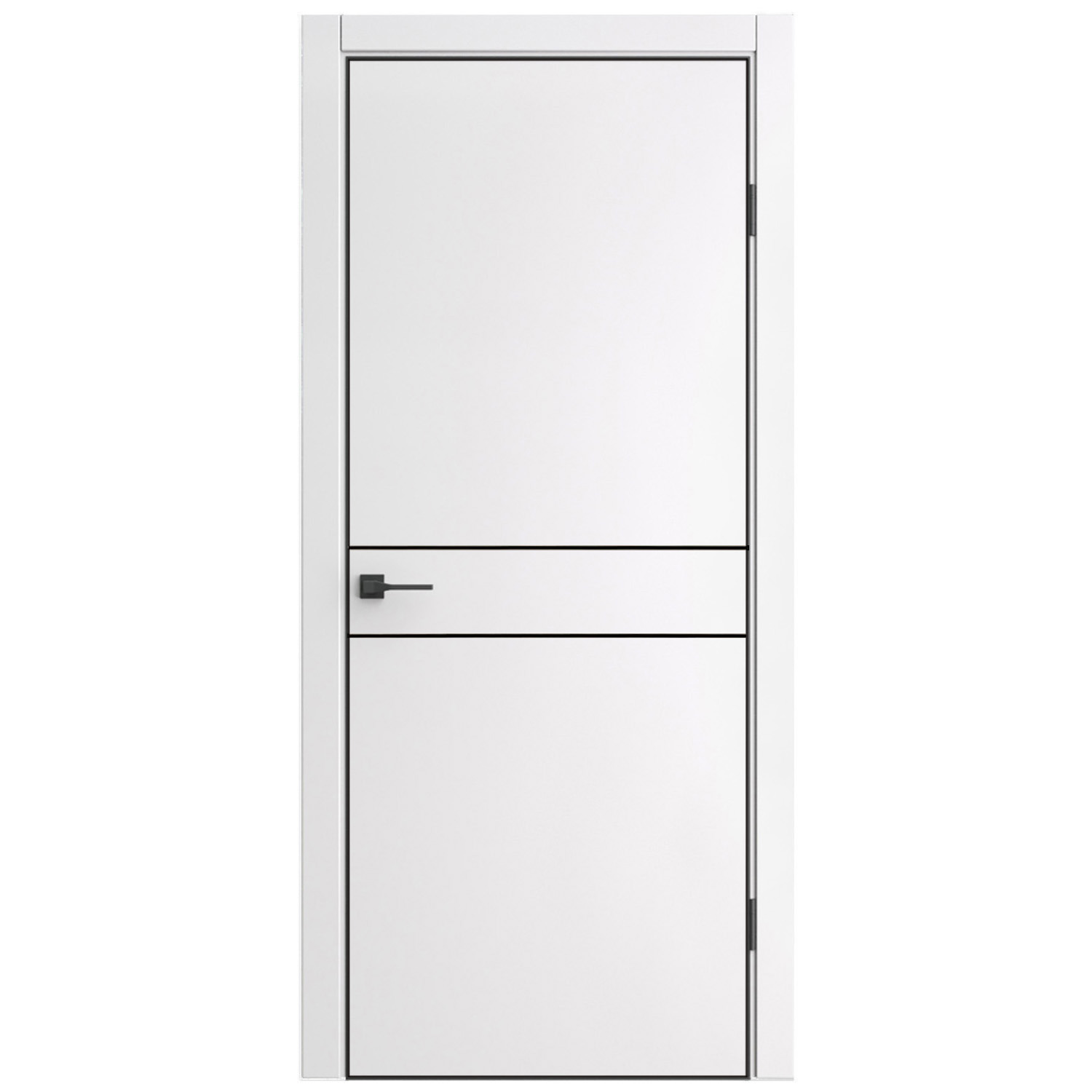 Изображение товара Комплект межкомнатной двери Дверипро ДП-52 200x90см глухая полипропилен цвет white pearl с коробом и наличниками и замком
