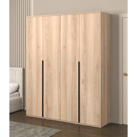 Изображение товара Шкаф распашной Бергамо с 4 дверями 180x220x46.6 см ЛДСП цвет дуб комано