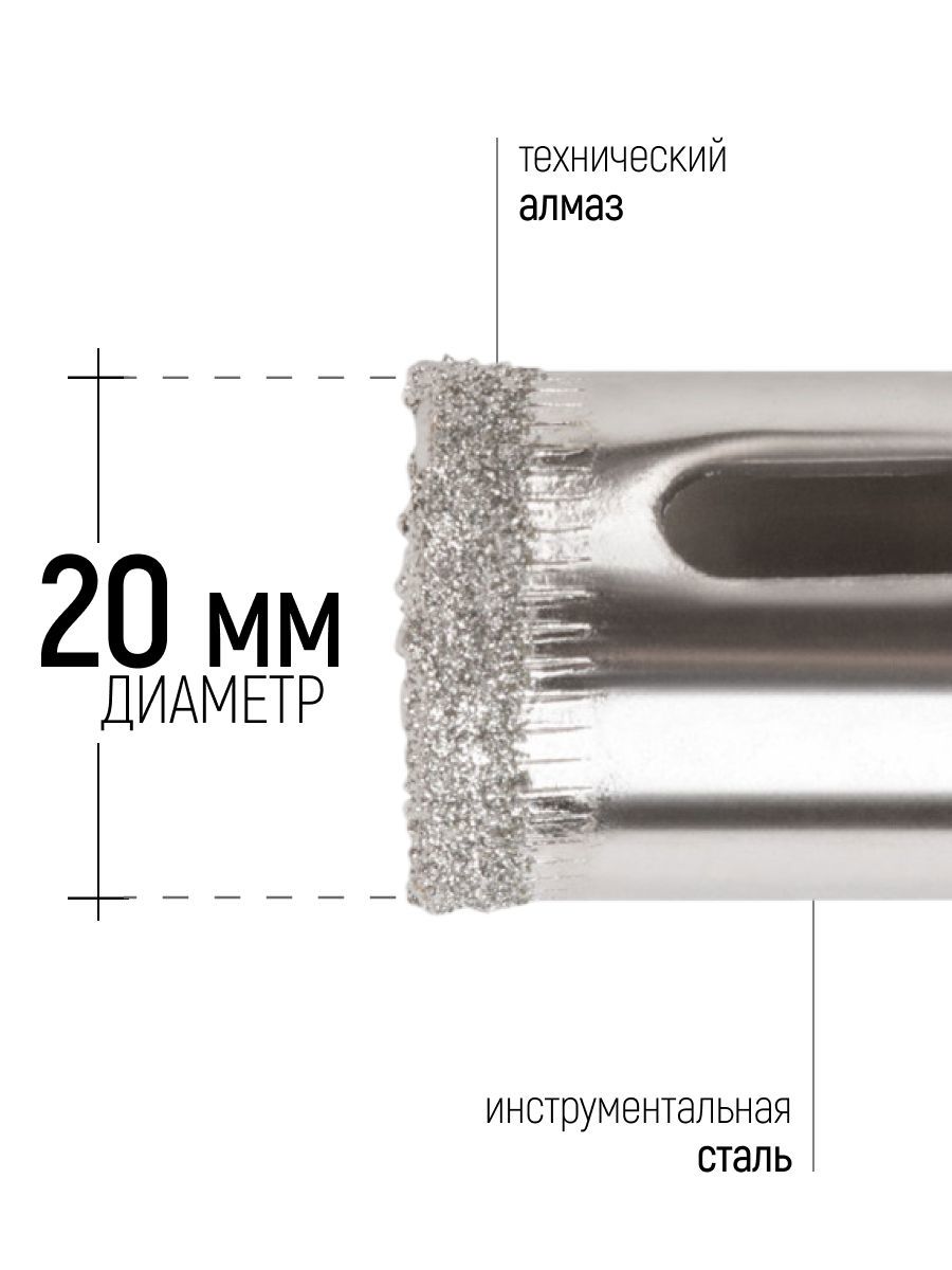 Изображение товара Коронка по керамограниту Курс 16280 50 мм
