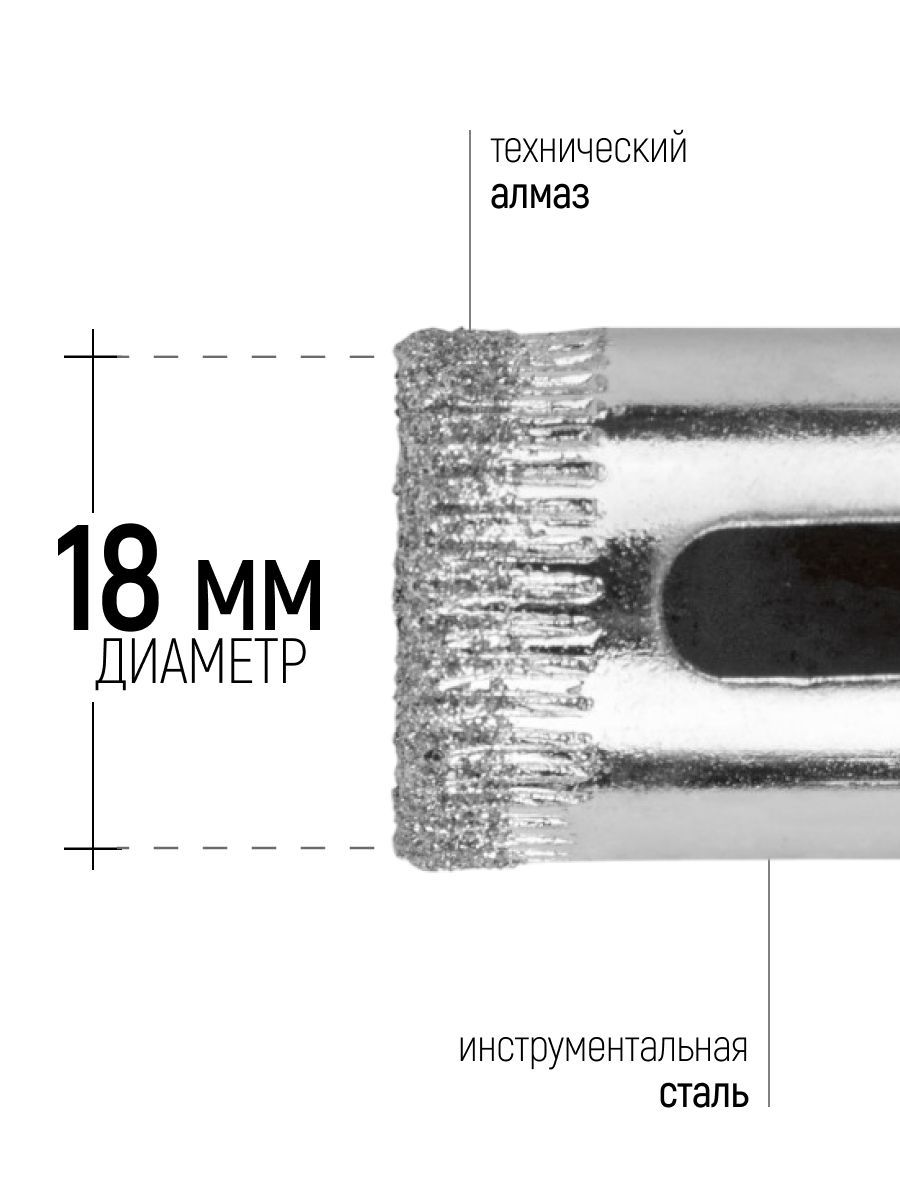 Изображение товара Коронка по керамограниту Курс 16279 50 мм